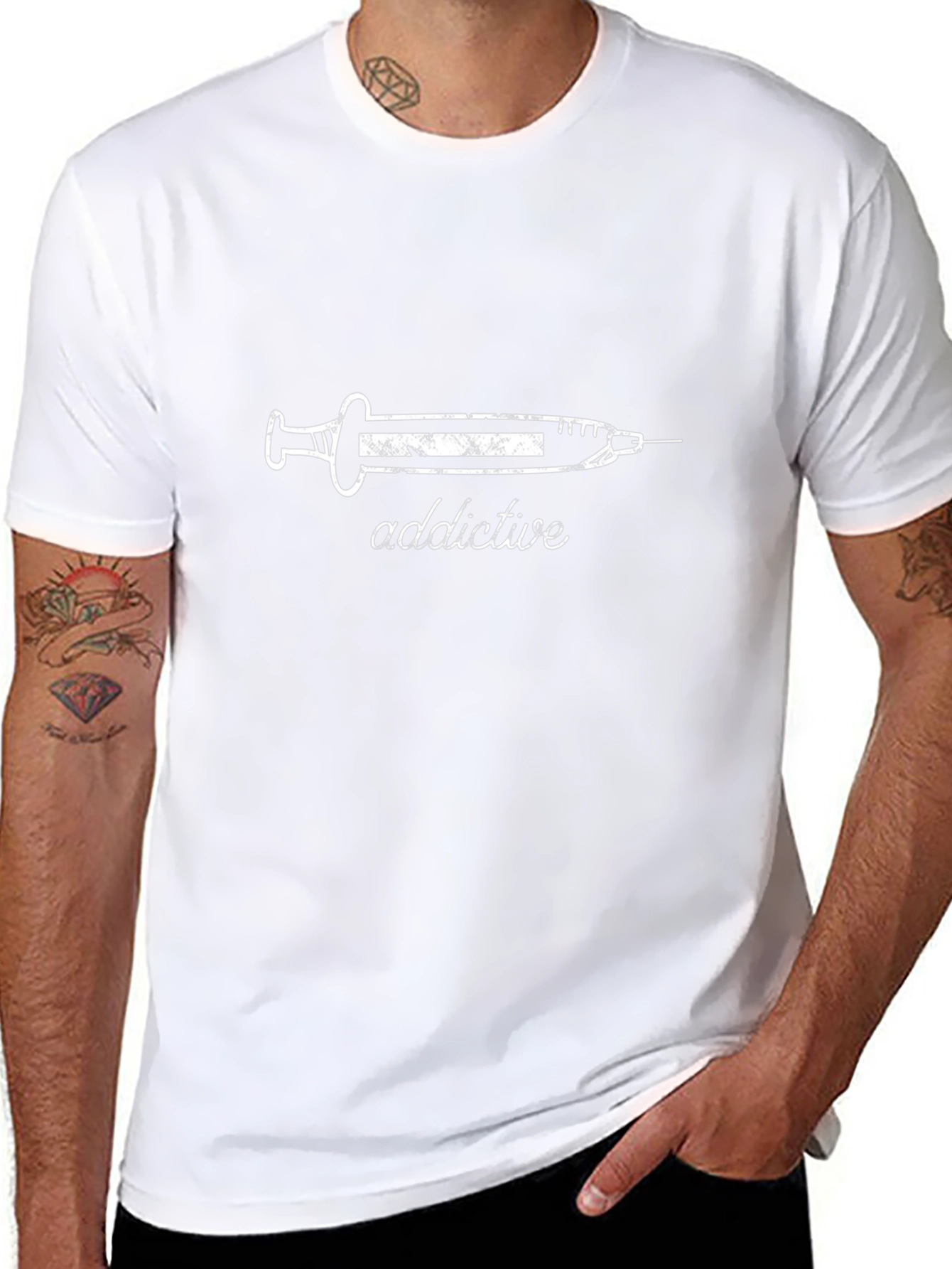 Addictive Syringe Graphic Black T-Shirt