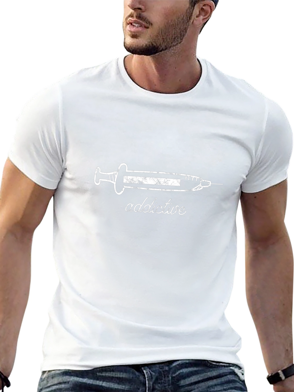 Addictive Syringe Graphic Black T-Shirt