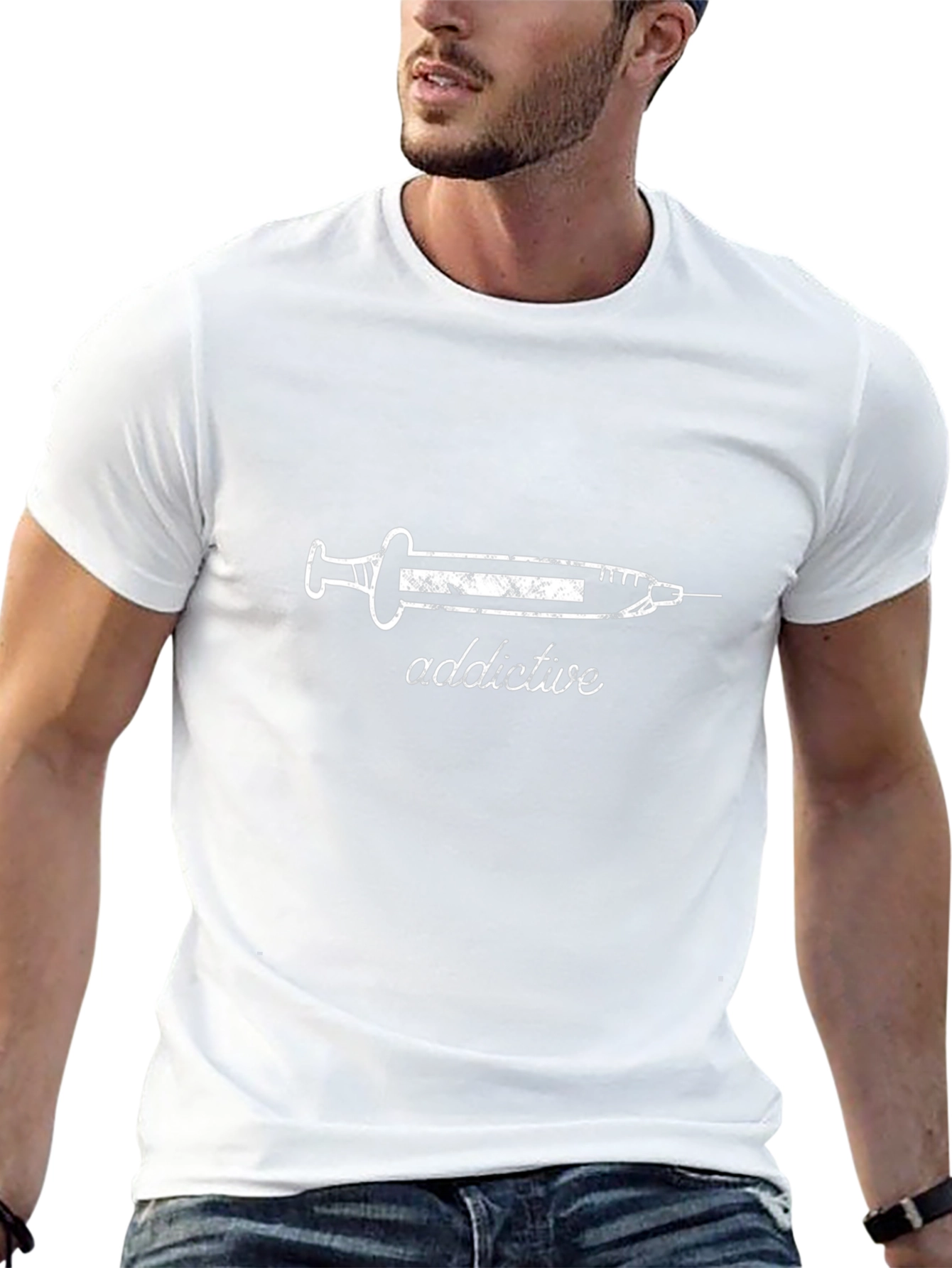 Addictive Syringe Graphic Black T-Shirt