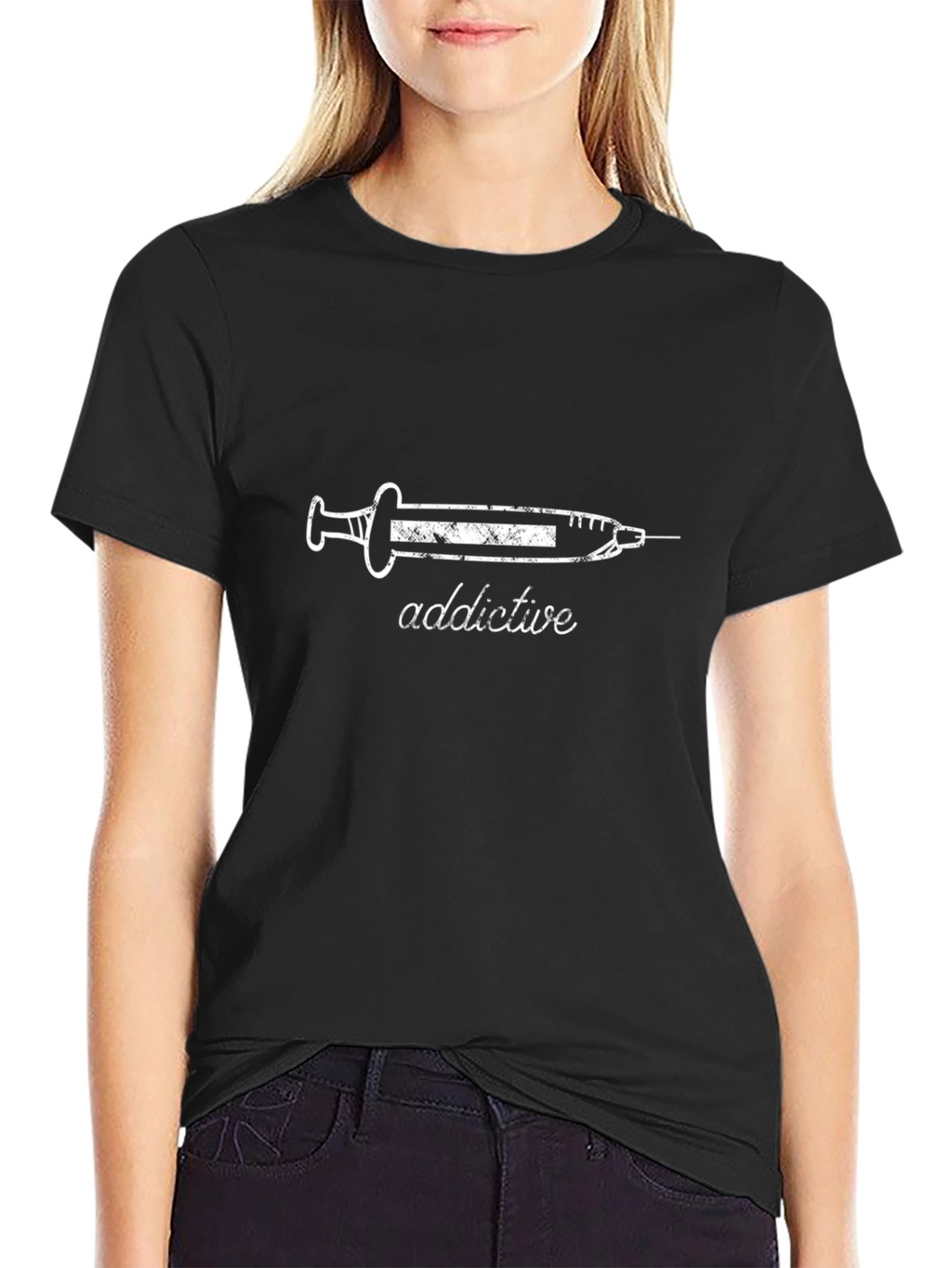 Addictive Syringe Graphic Black T-Shirt