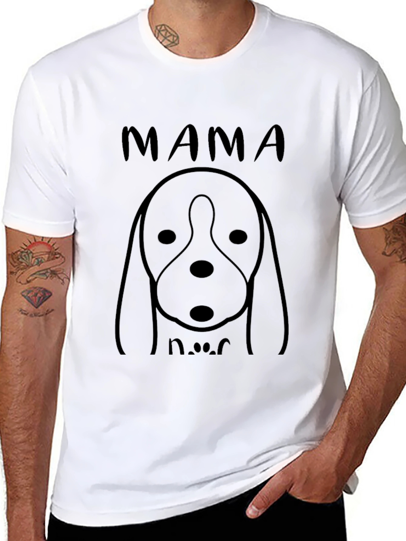 Mama Dog Black Graphic Tee