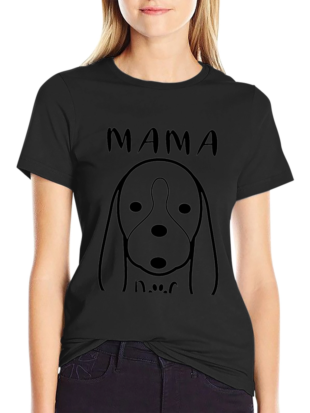 Mama Dog Black Graphic Tee