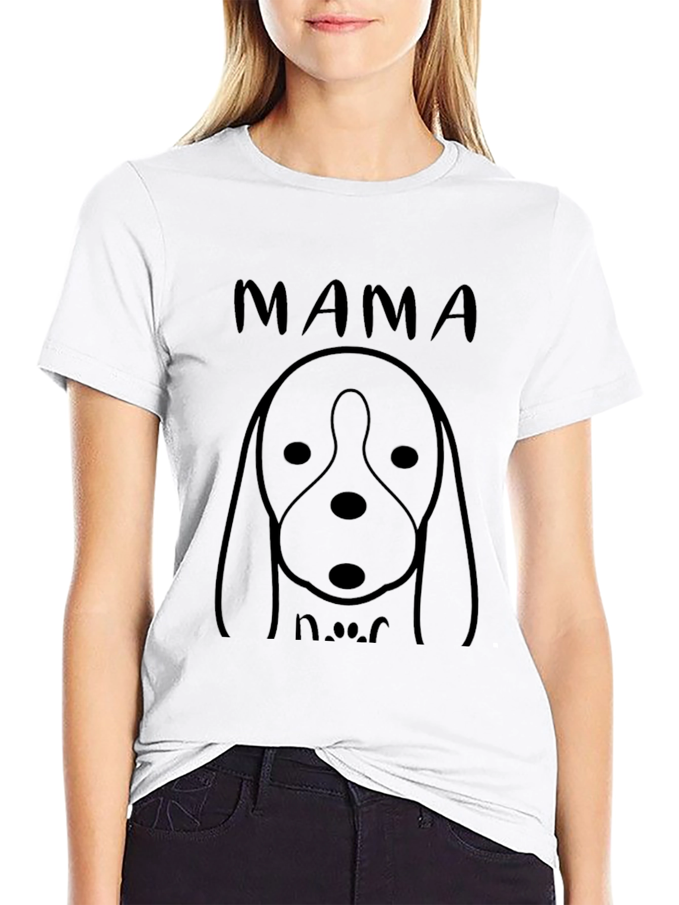 Mama Dog Black Graphic Tee