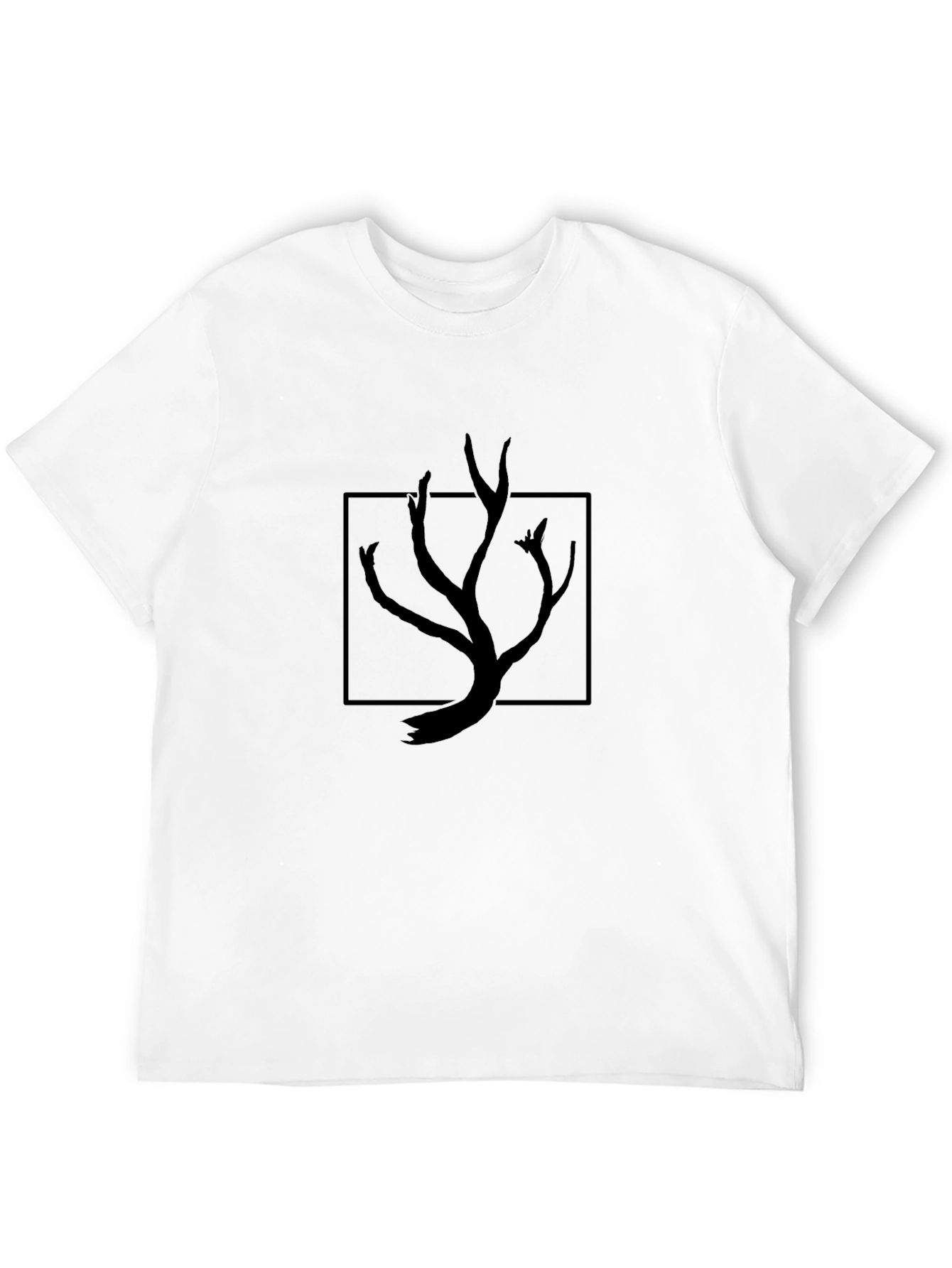 Minimalist Tree Graphic Tee - Black Unisex T-Shirt