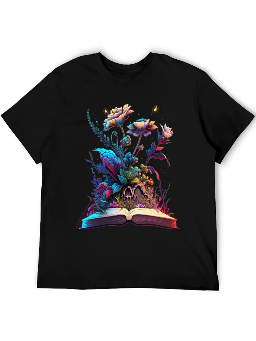 Floral Skull Book Graphic Tee