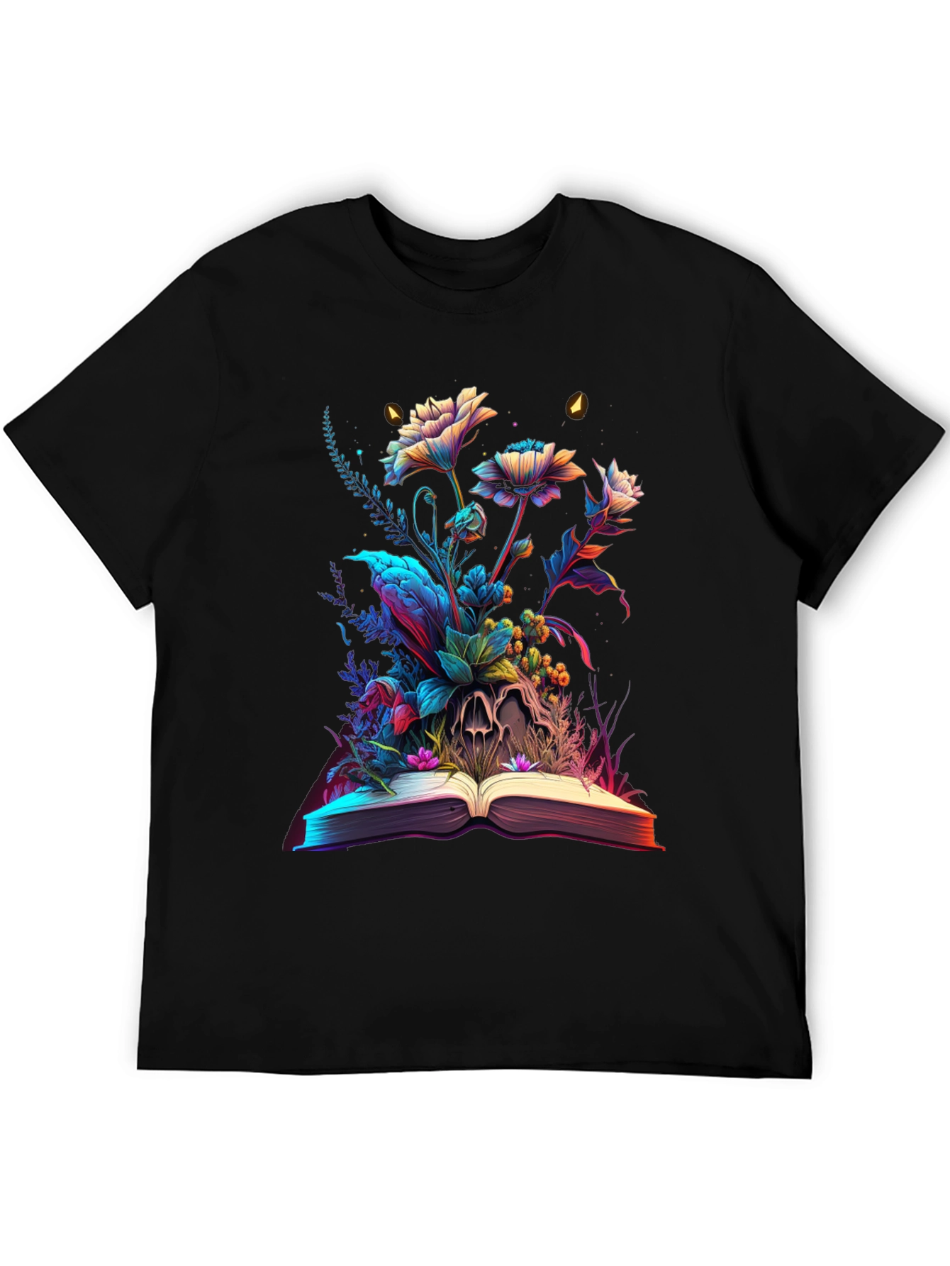 Floral Skull Book Graphic Tee