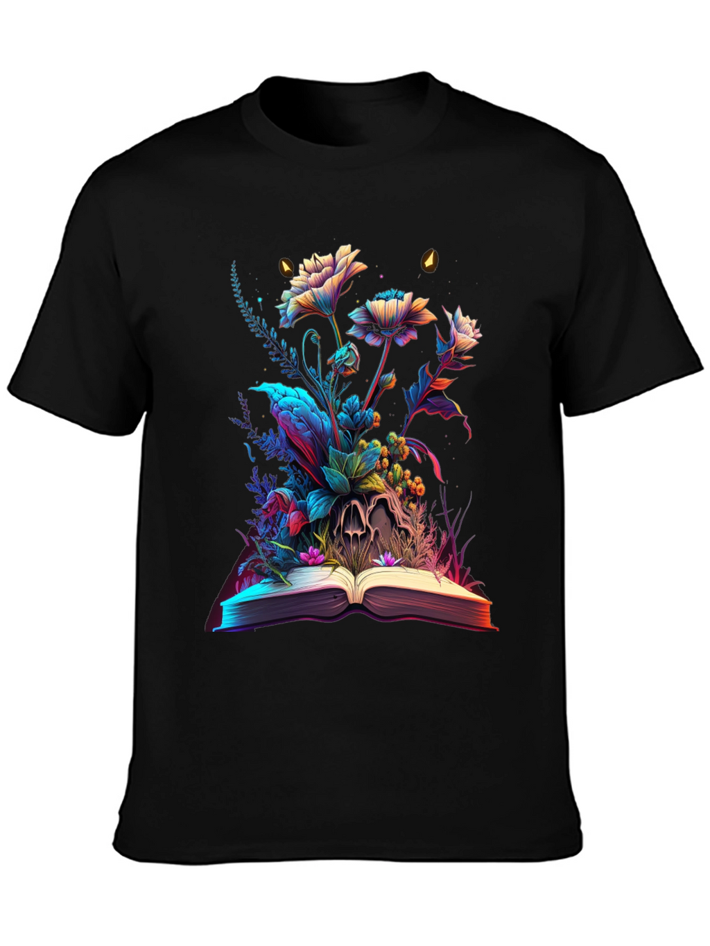 Floral Skull Book Graphic Tee