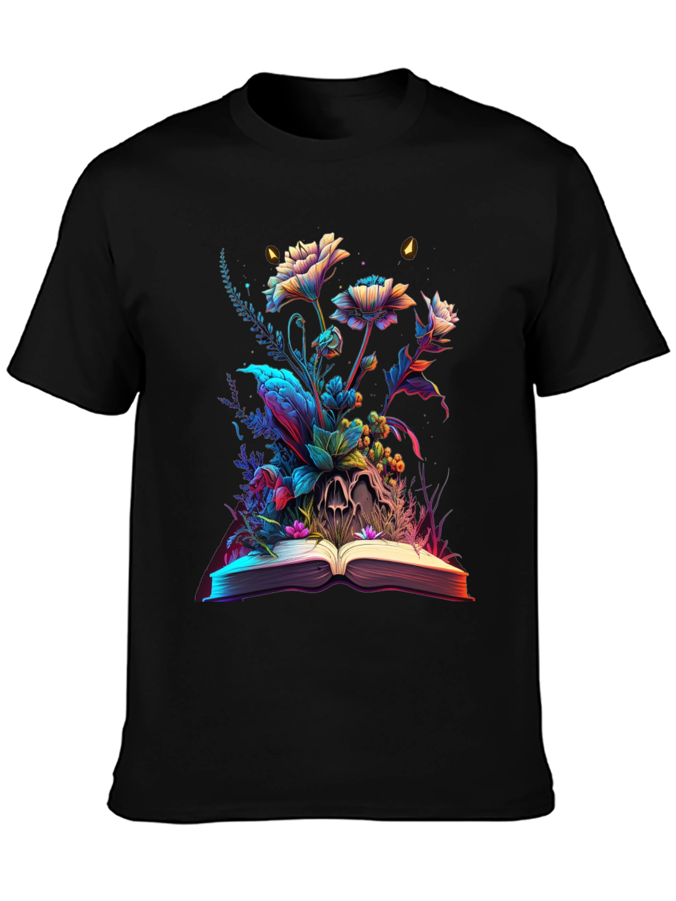 Floral Skull Book Graphic Tee