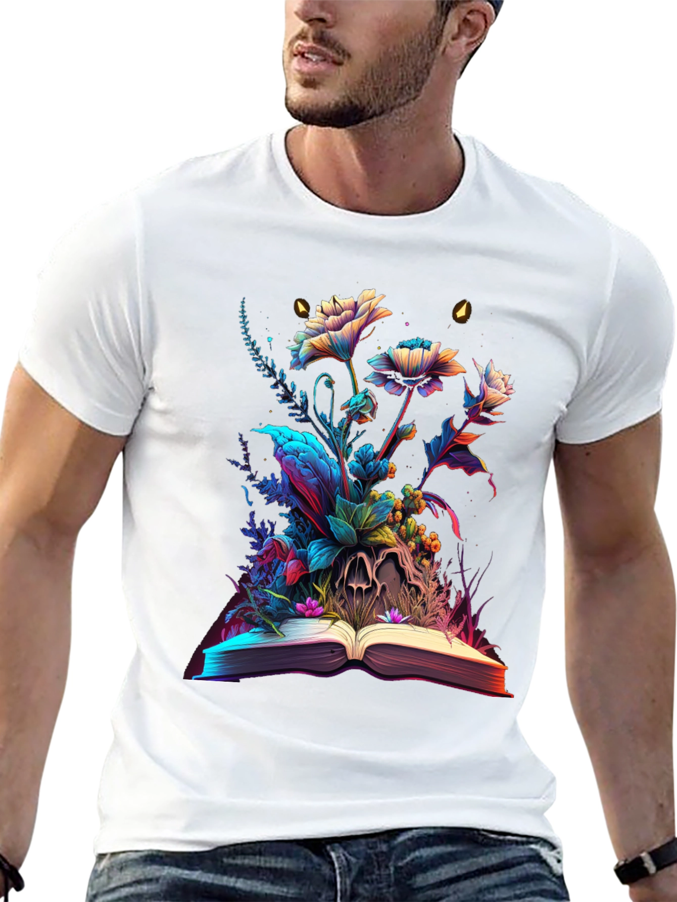 Floral Skull Book Graphic Tee