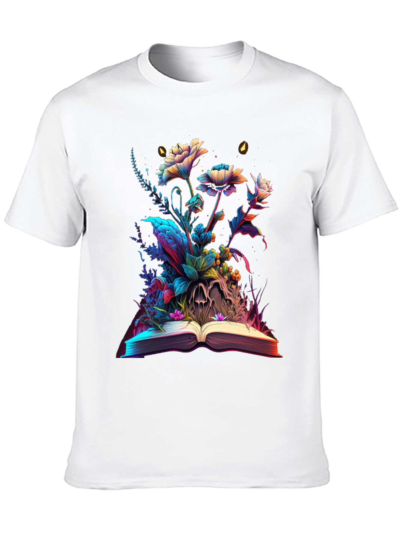 Floral Skull Book Graphic Tee
