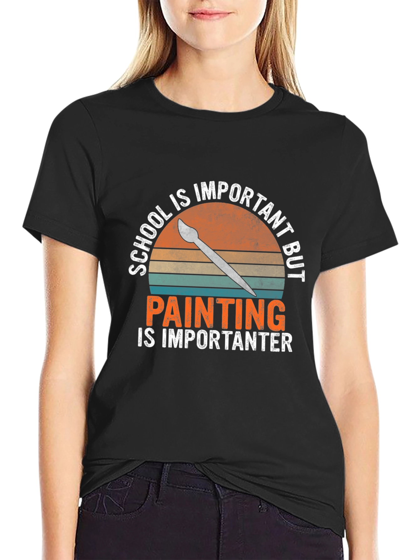 School Important Painting Is Importanter T-Shirt