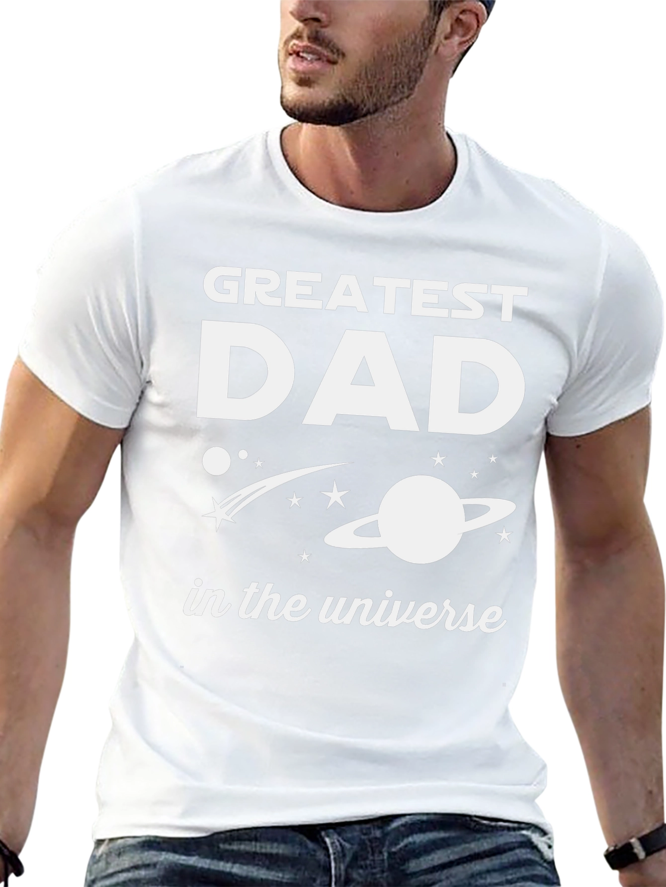 Greatest Dad in the Universe Black T-Shirt