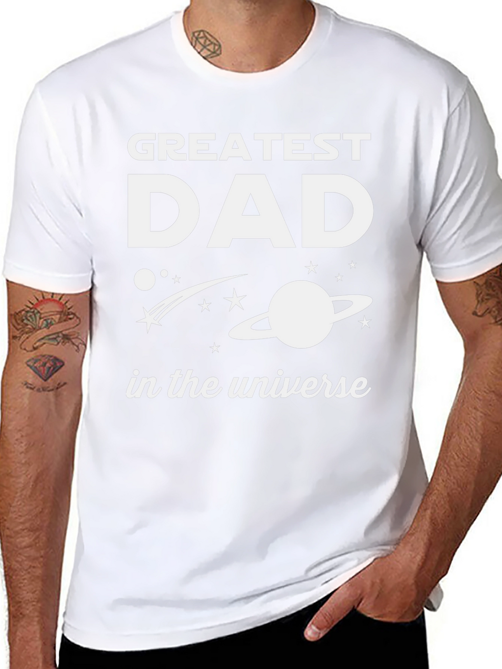 Greatest Dad in the Universe Black T-Shirt