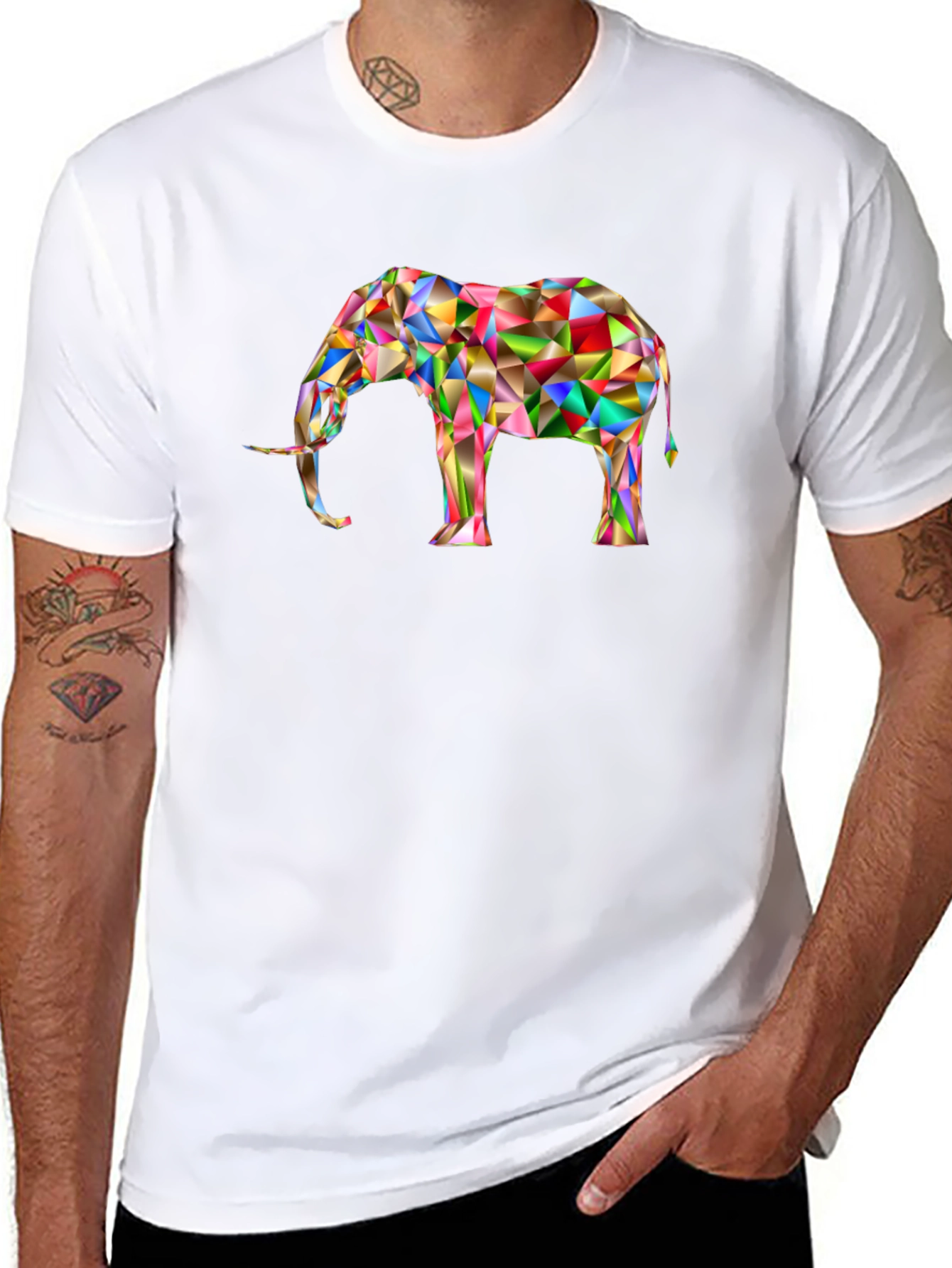 Geometric Elephant Graphic Tee