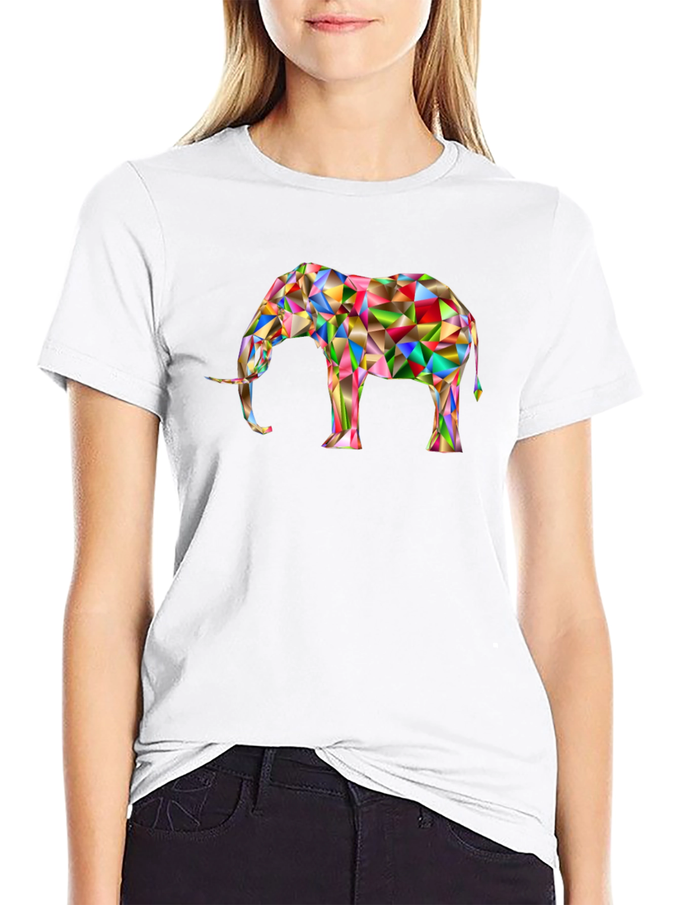 Geometric Elephant Graphic Tee