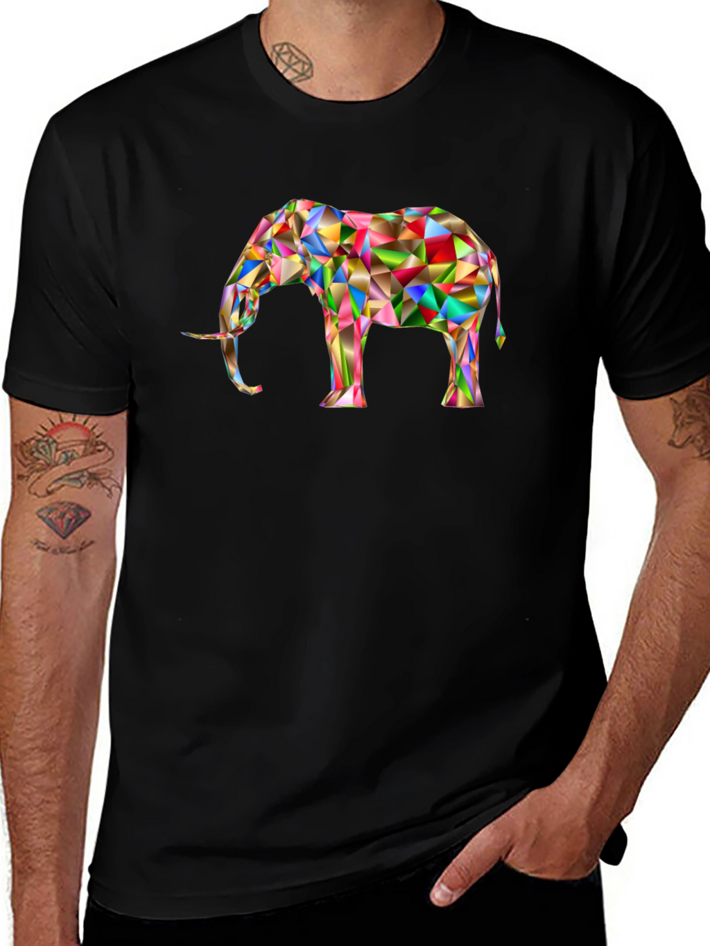 Geometric Elephant Graphic Tee