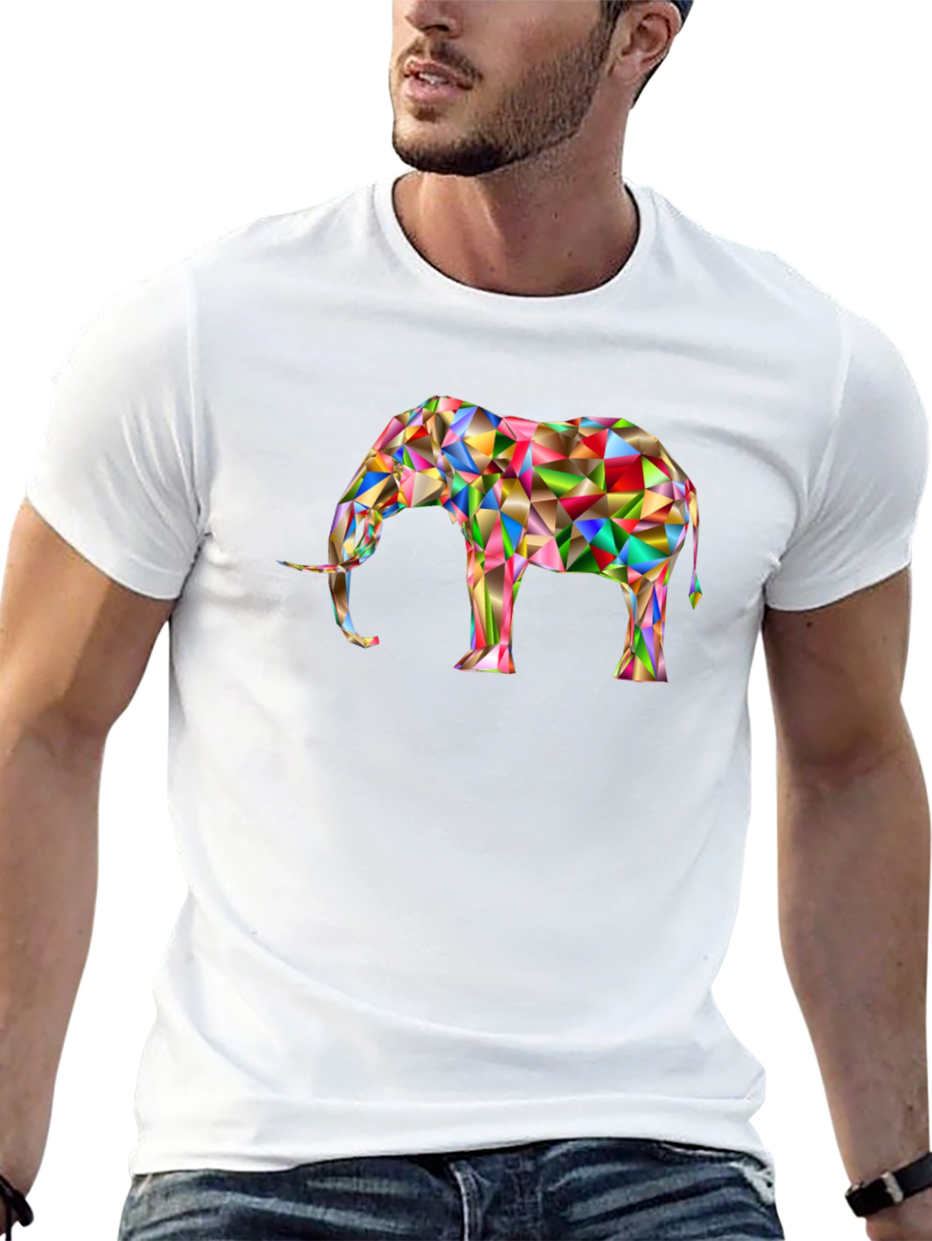 Geometric Elephant Graphic Tee