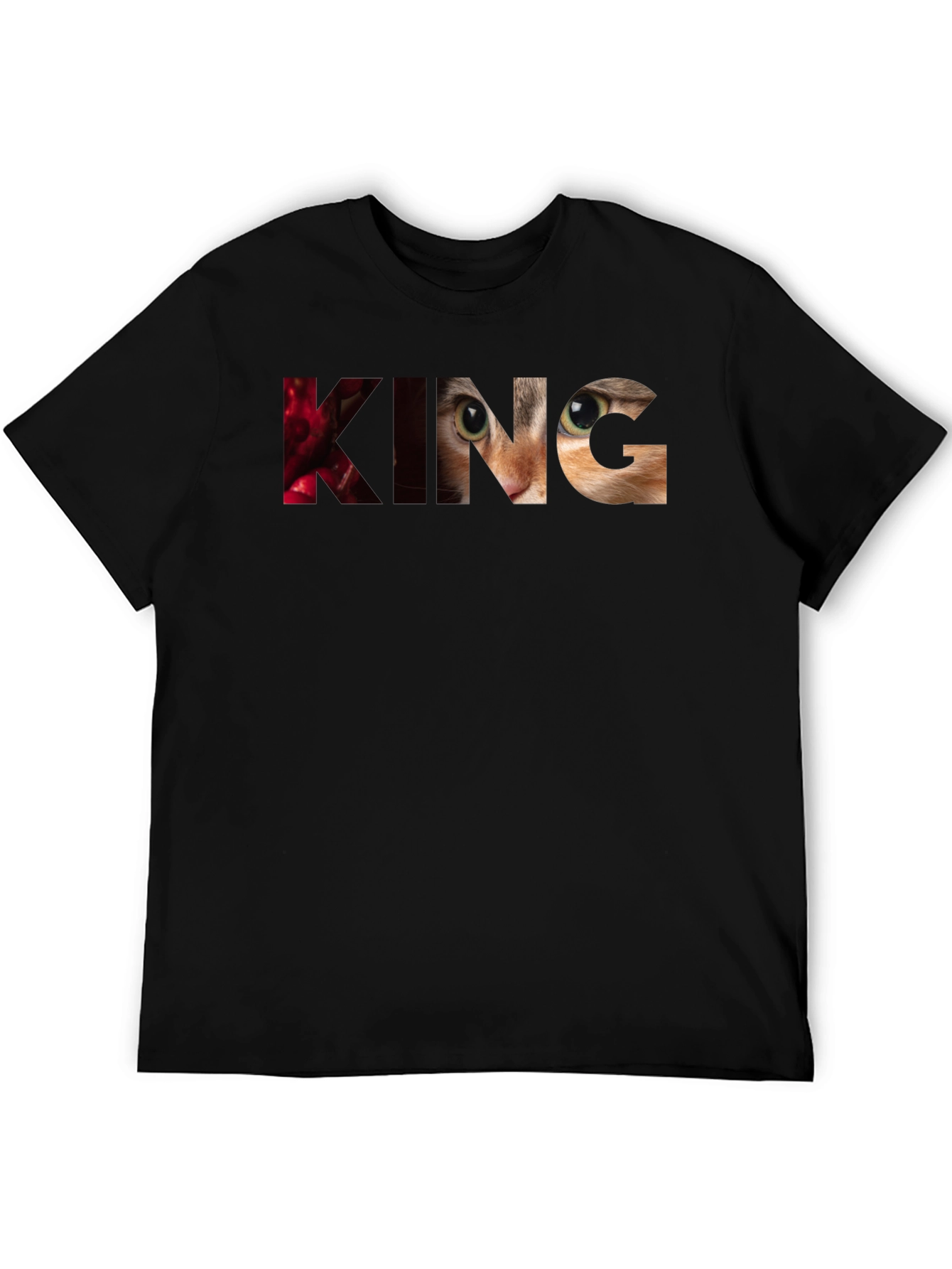 King Cat Graphic T-Shirt - Unique Design