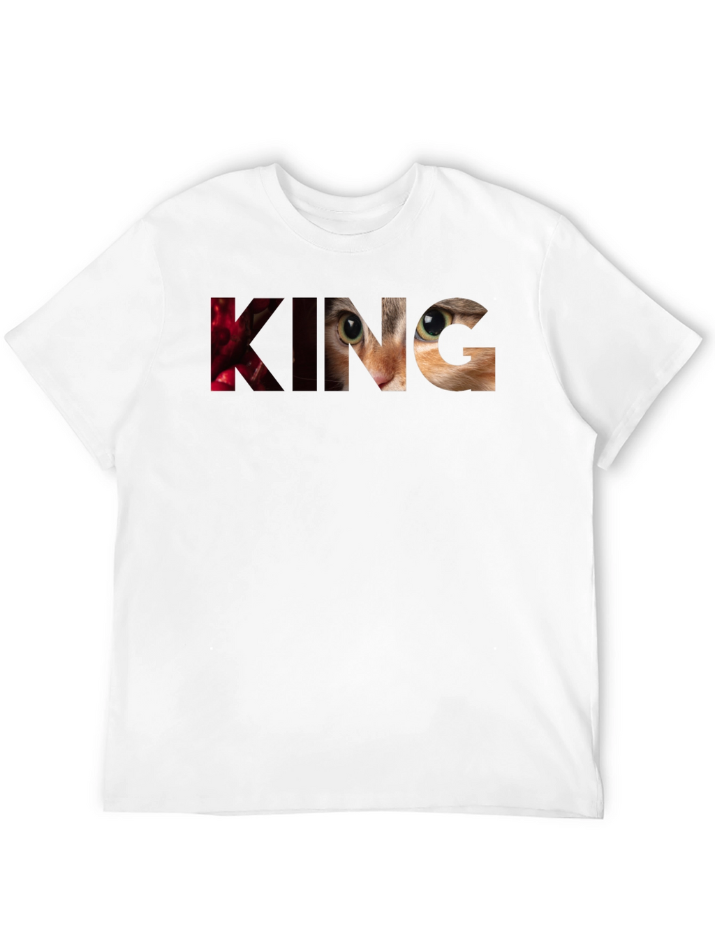 King Cat Graphic T-Shirt - Unique Design