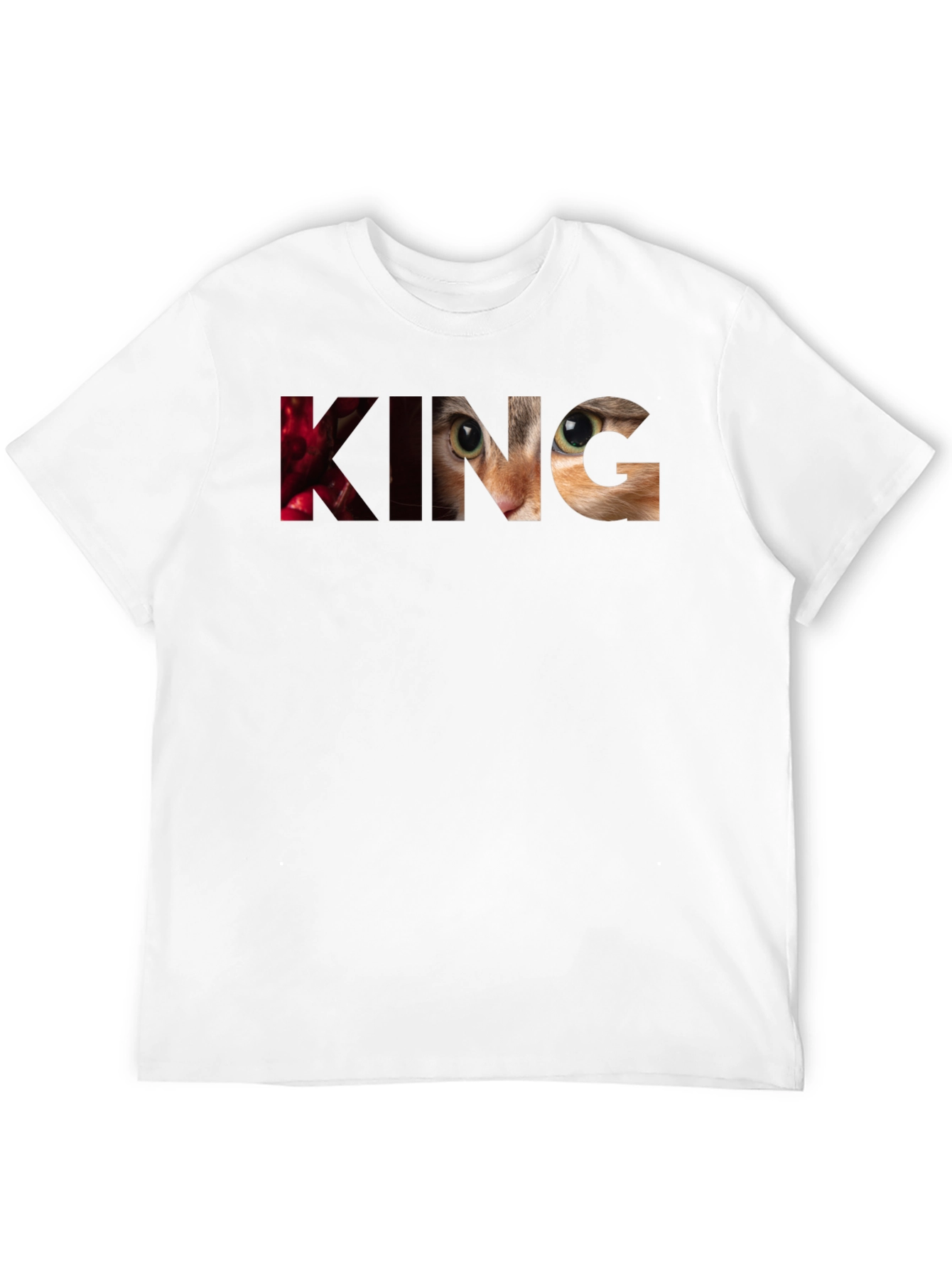 King Cat Graphic T-Shirt - Unique Design
