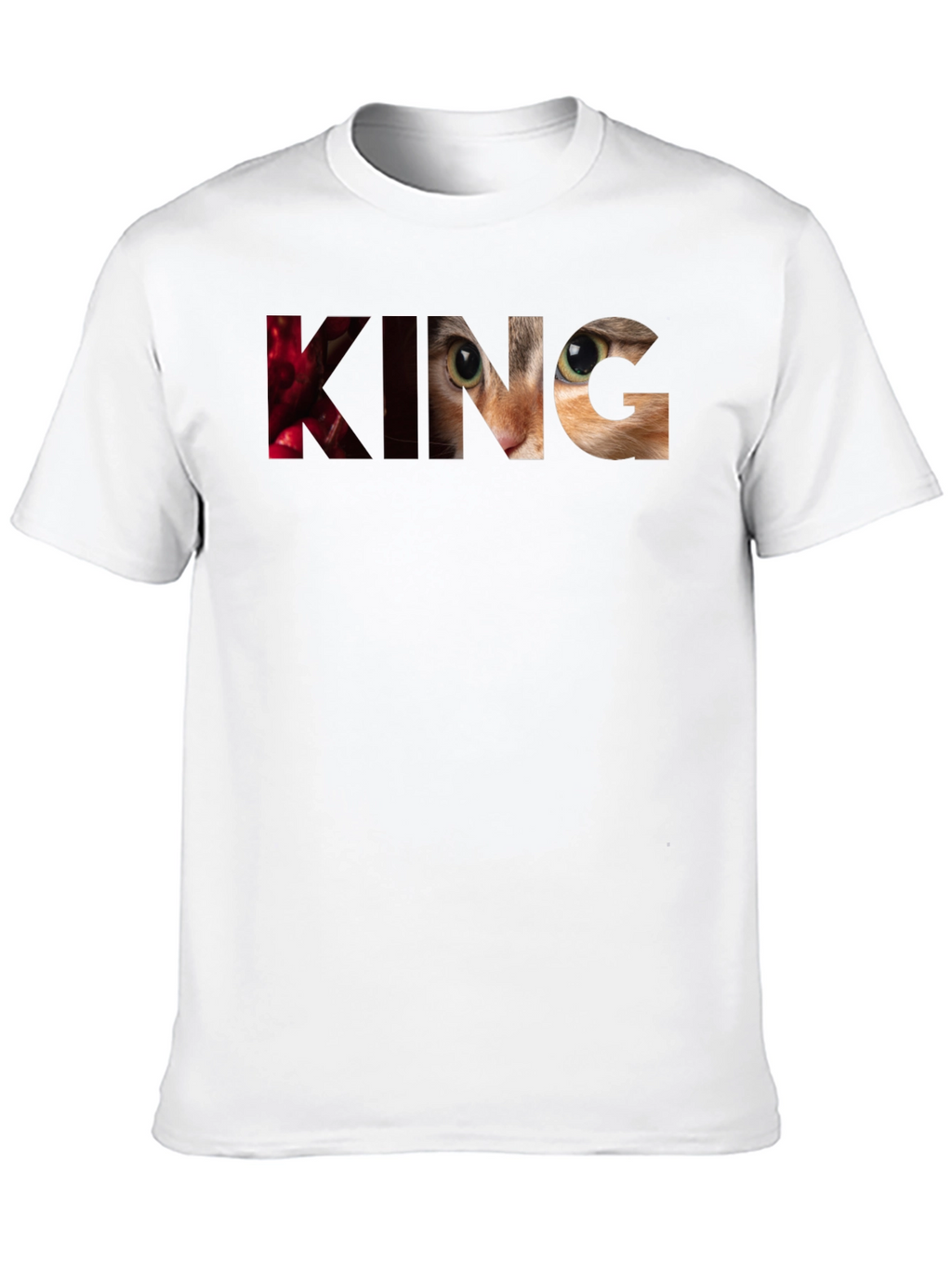 King Cat Graphic T-Shirt - Unique Design
