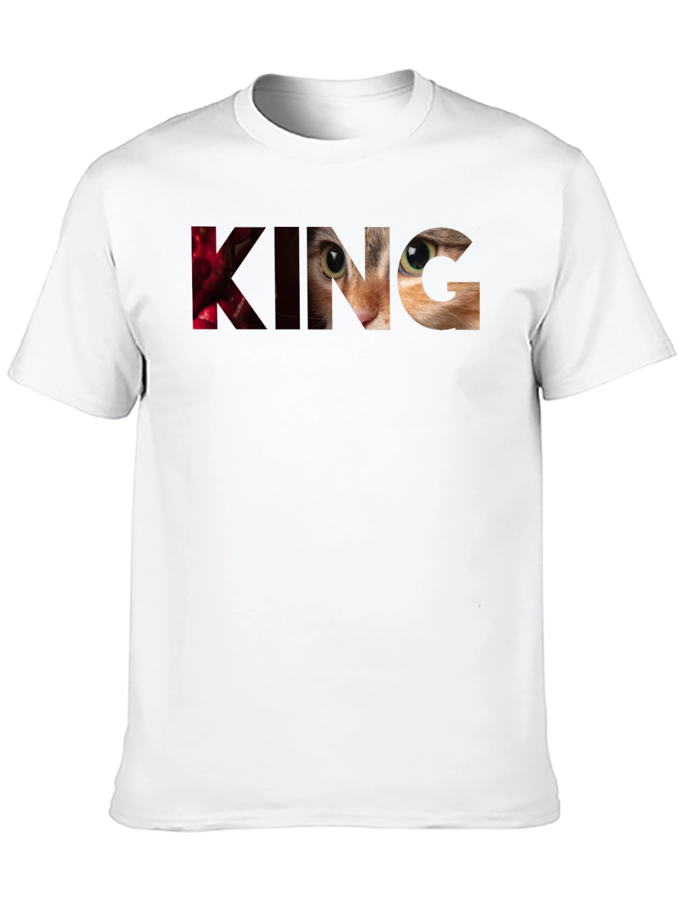 King Cat Graphic T-Shirt - Unique Design