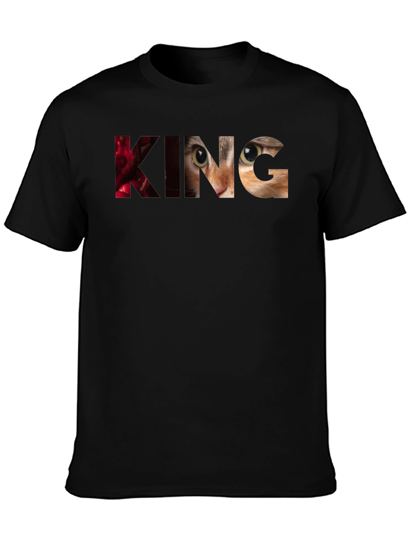 King Cat Graphic T-Shirt - Unique Design