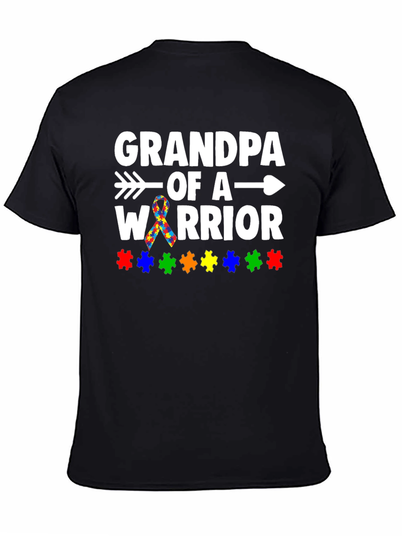 Grandpa Of A Warrior Autism Awareness T-Shirt
