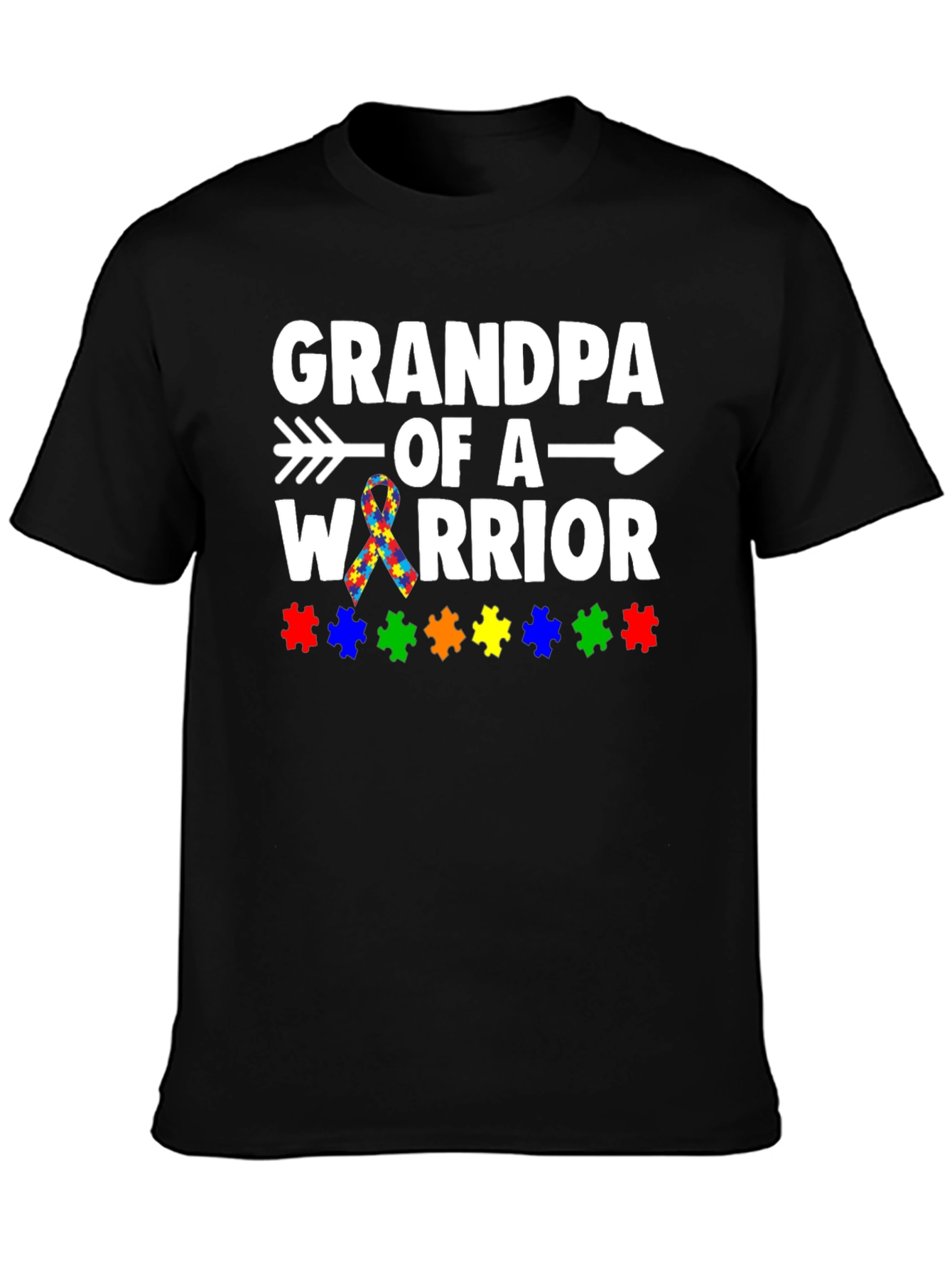 Grandpa Of A Warrior Autism Awareness T-Shirt