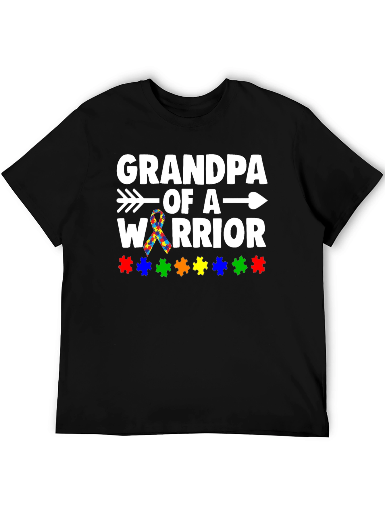 Grandpa Of A Warrior Autism Awareness T-Shirt