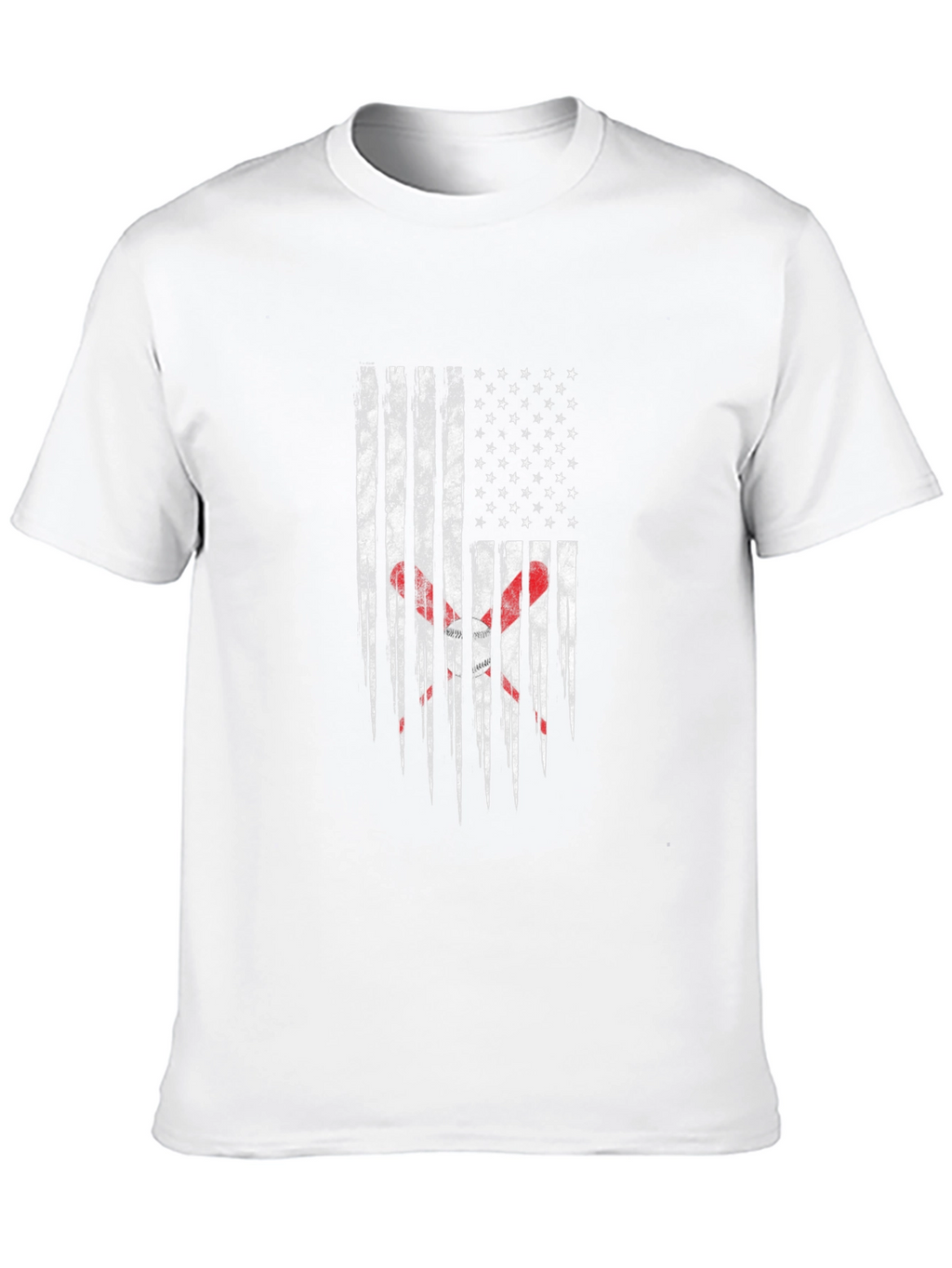 Distressed American Flag Lacrosse T-Shirt