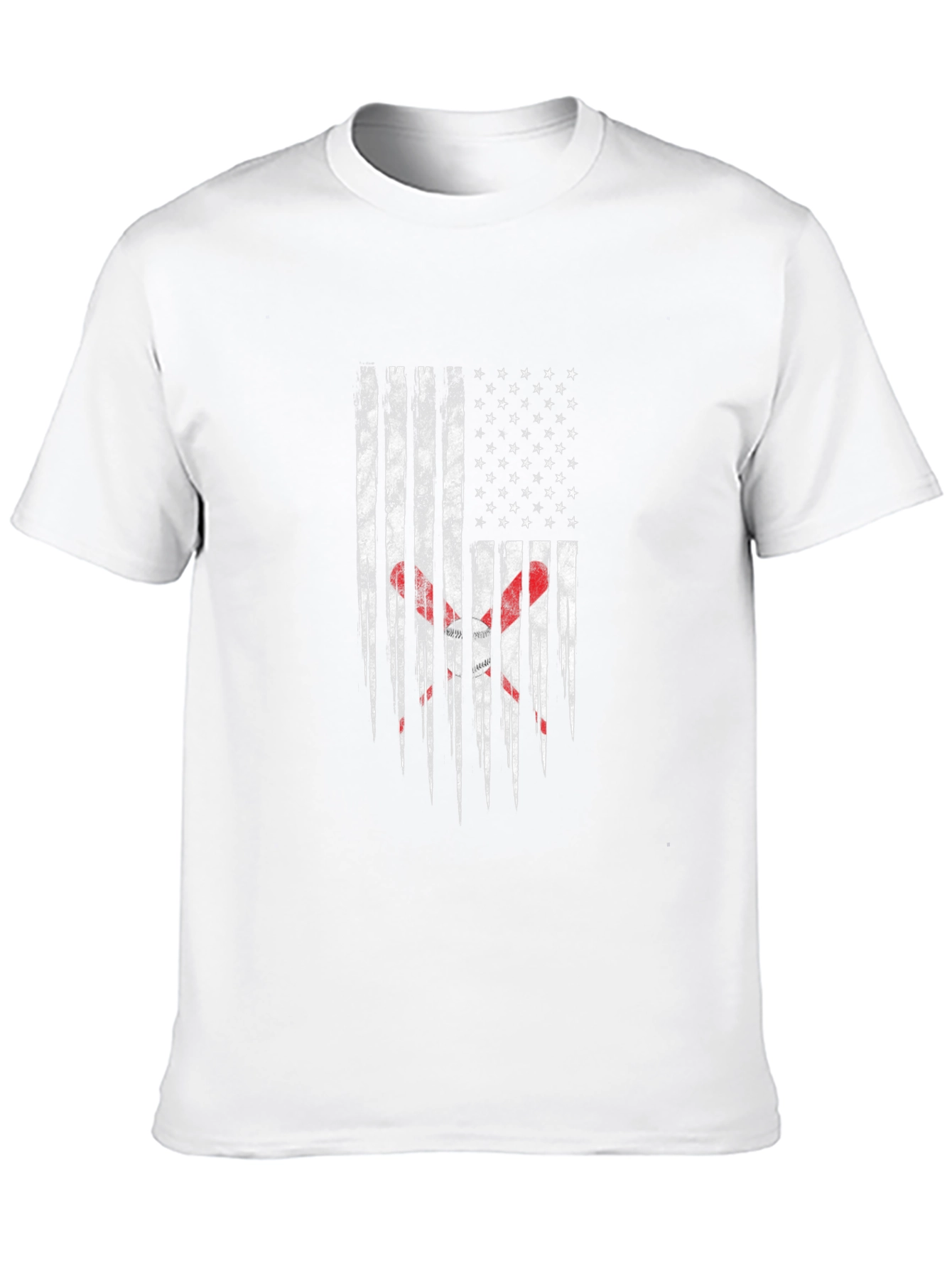 Distressed American Flag Lacrosse T-Shirt