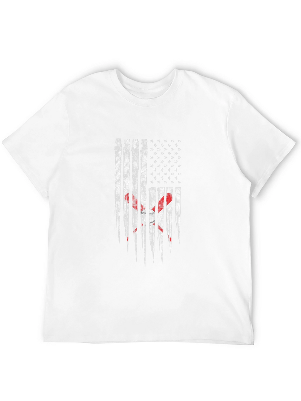 Distressed American Flag Lacrosse T-Shirt