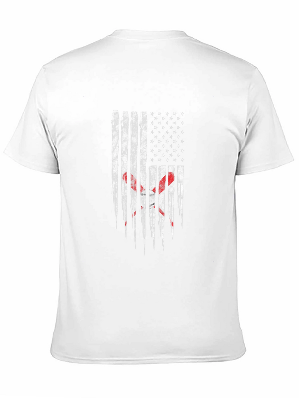 Distressed American Flag Lacrosse T-Shirt
