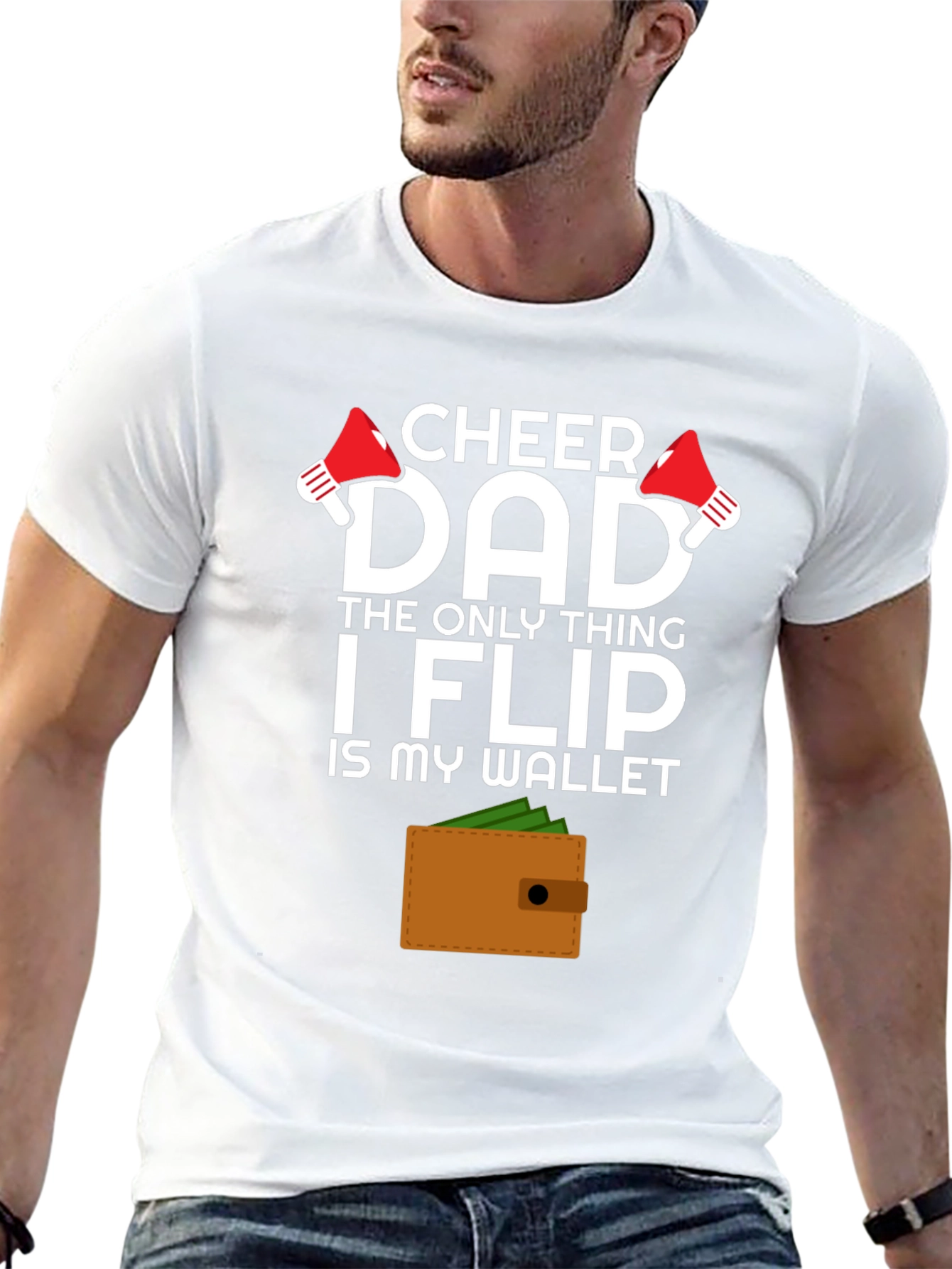 Cheer Dad T-Shirt - Funny Fathers Day Gift