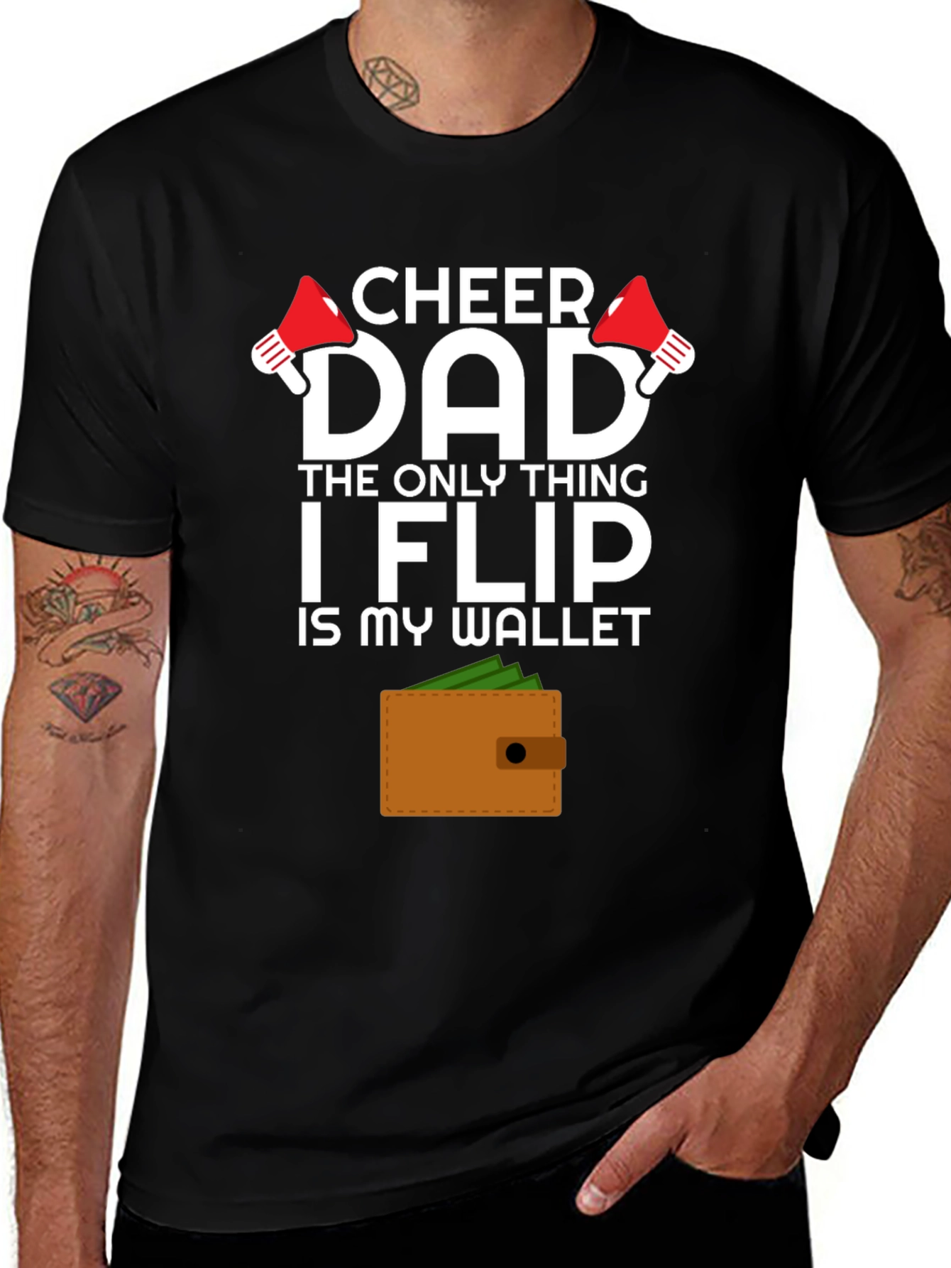 Cheer Dad T-Shirt - Funny Fathers Day Gift