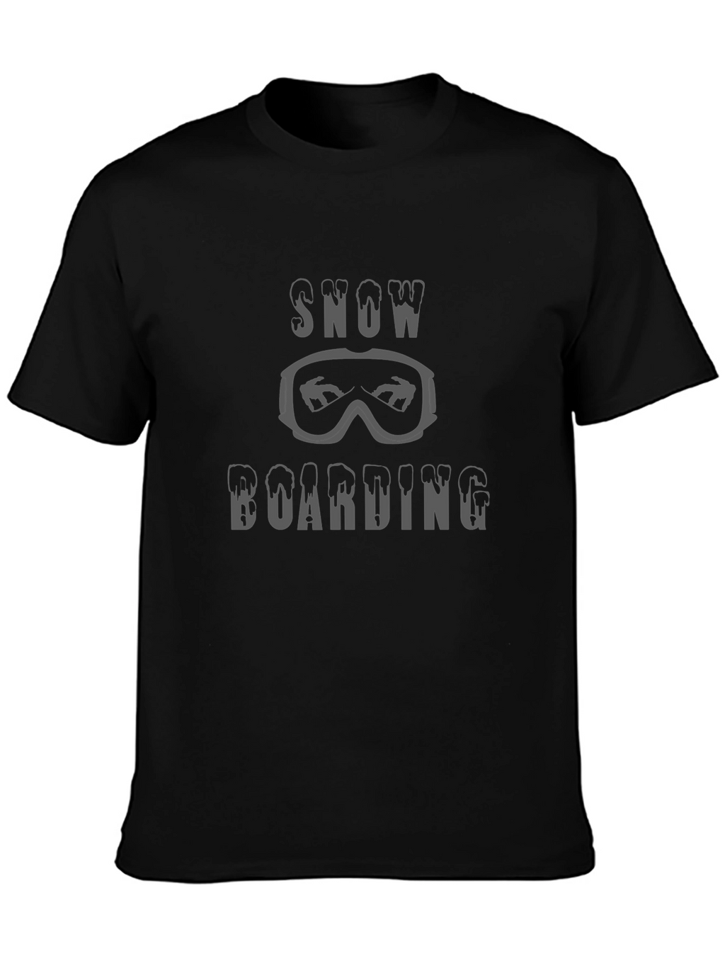 Snowboarding T-Shirt: Goggles & Melt Font