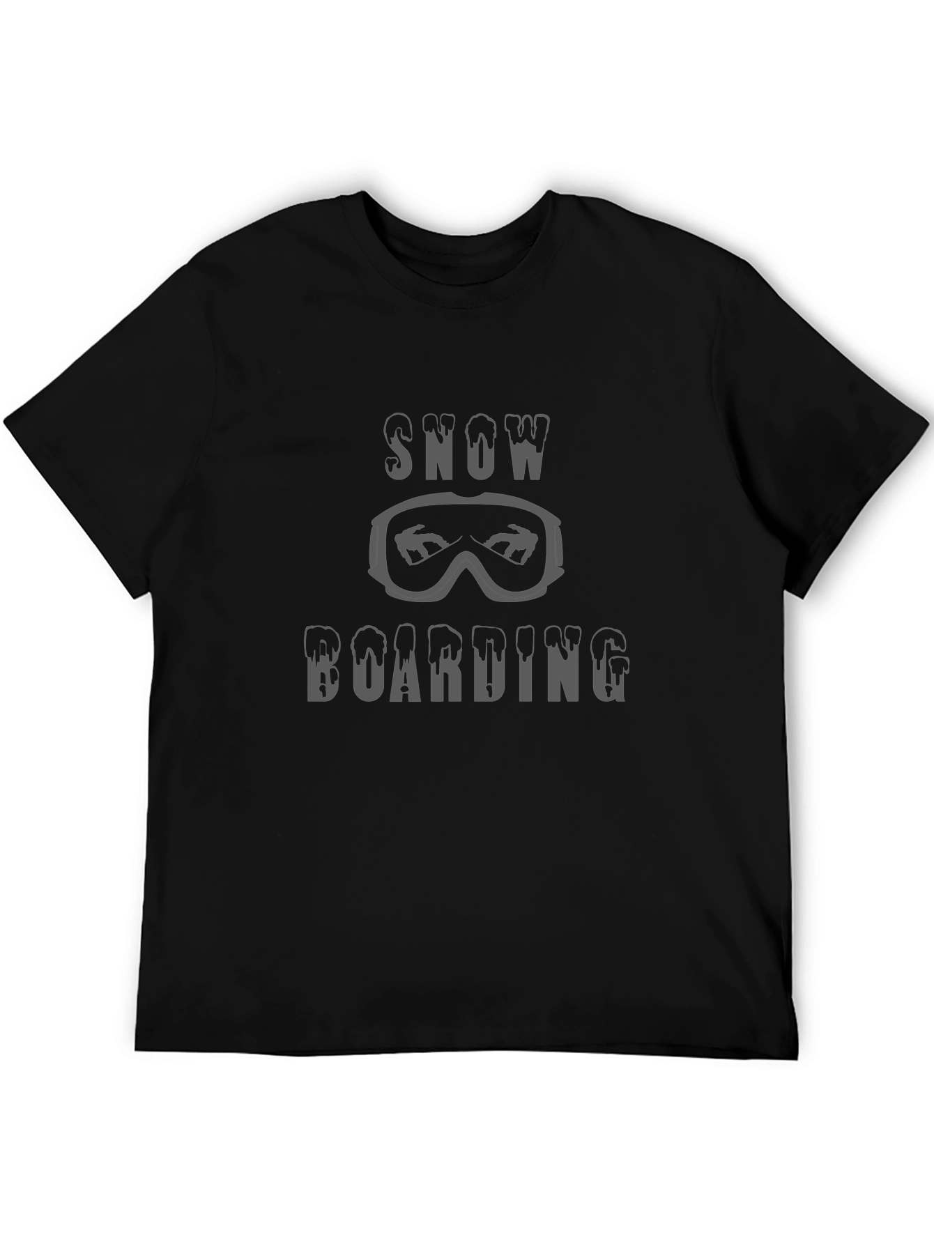 Snowboarding T-Shirt: Goggles & Melt Font