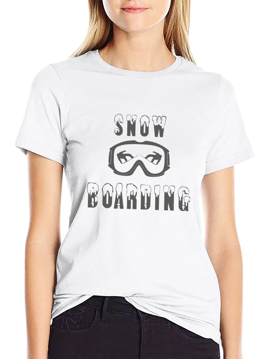 Snowboarding T-Shirt: Goggles & Melt Font