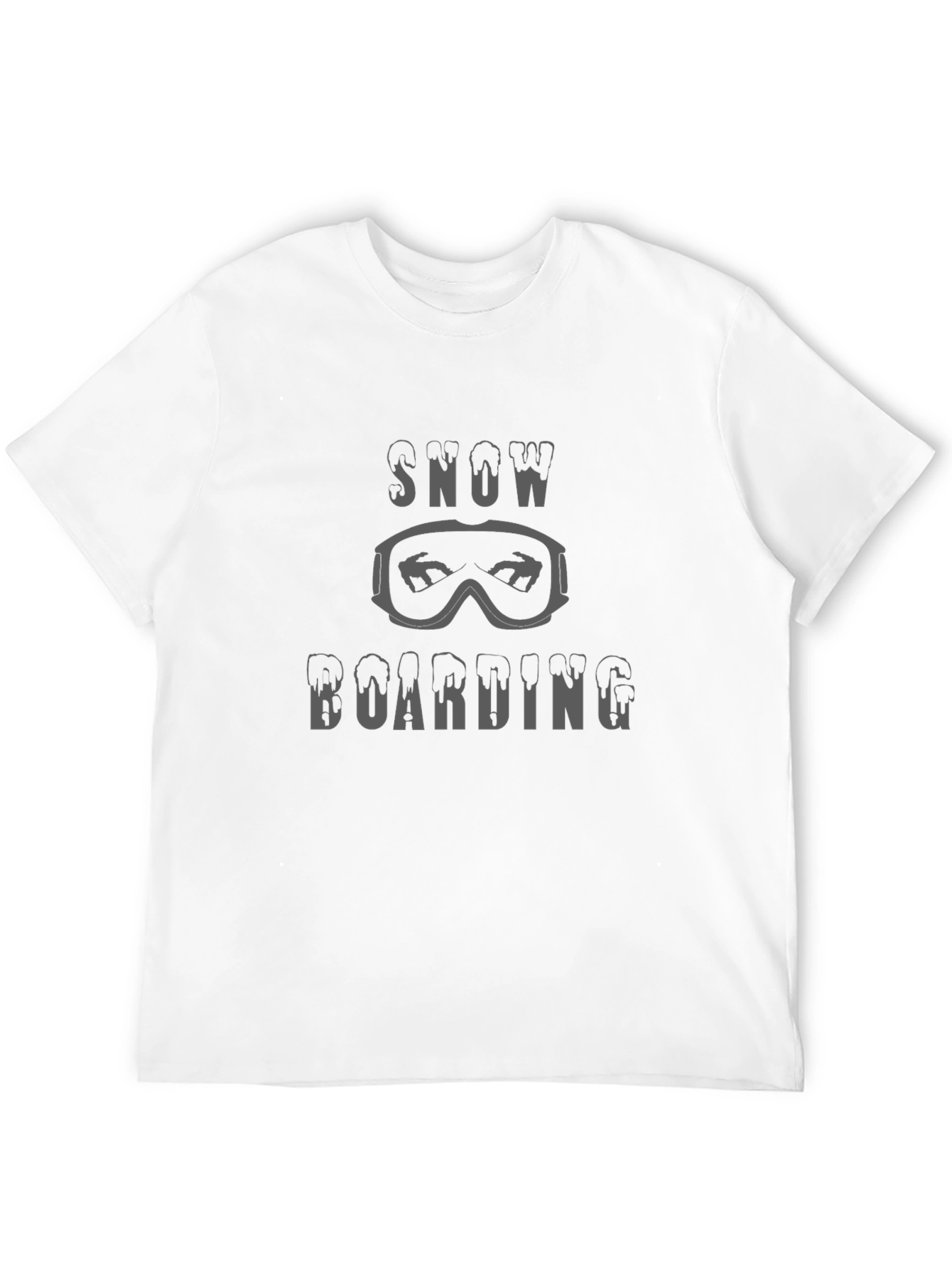 Snowboarding T-Shirt: Goggles & Melt Font