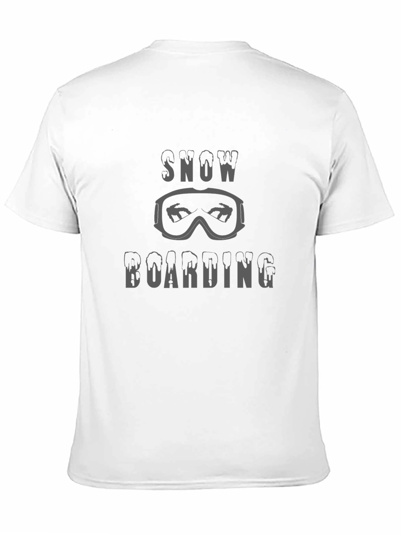 Snowboarding T-Shirt: Goggles & Melt Font