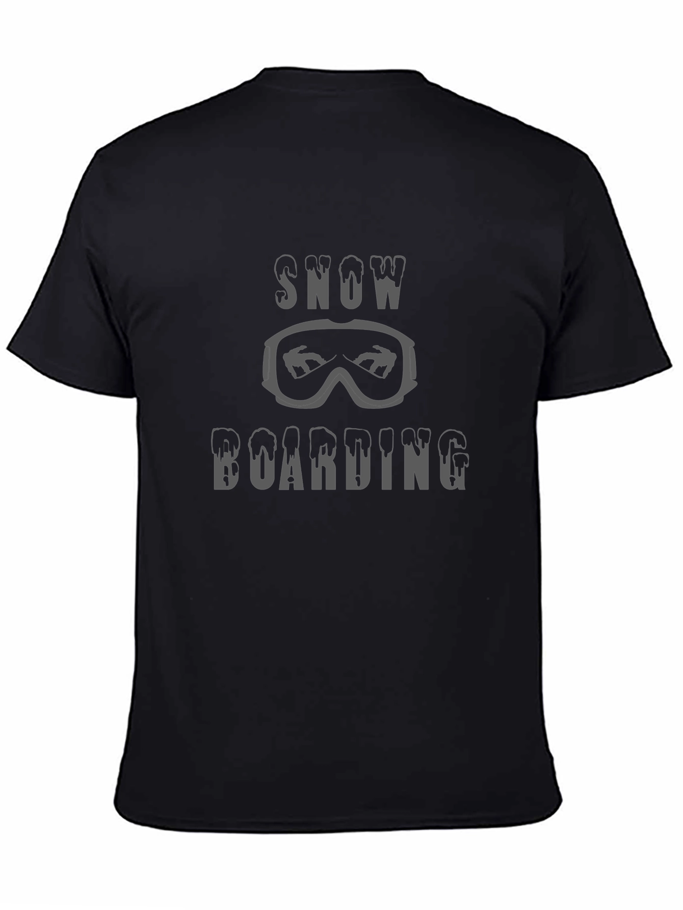 Snowboarding T-Shirt: Goggles & Melt Font