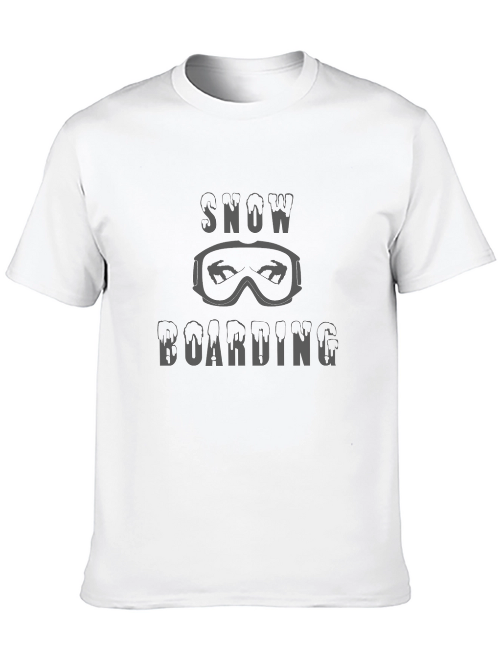 Snowboarding T-Shirt: Goggles & Melt Font
