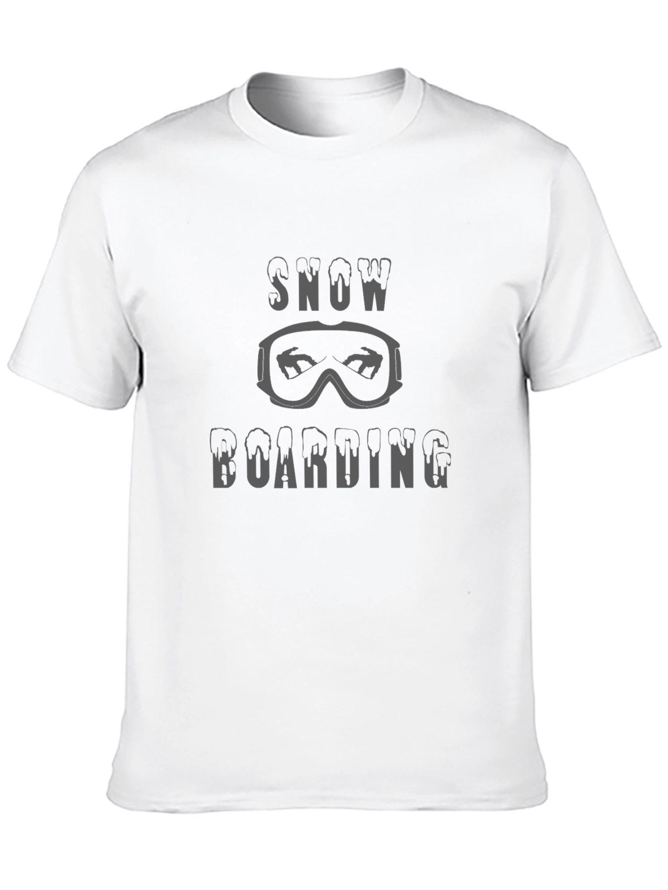 Snowboarding T-Shirt: Goggles & Melt Font