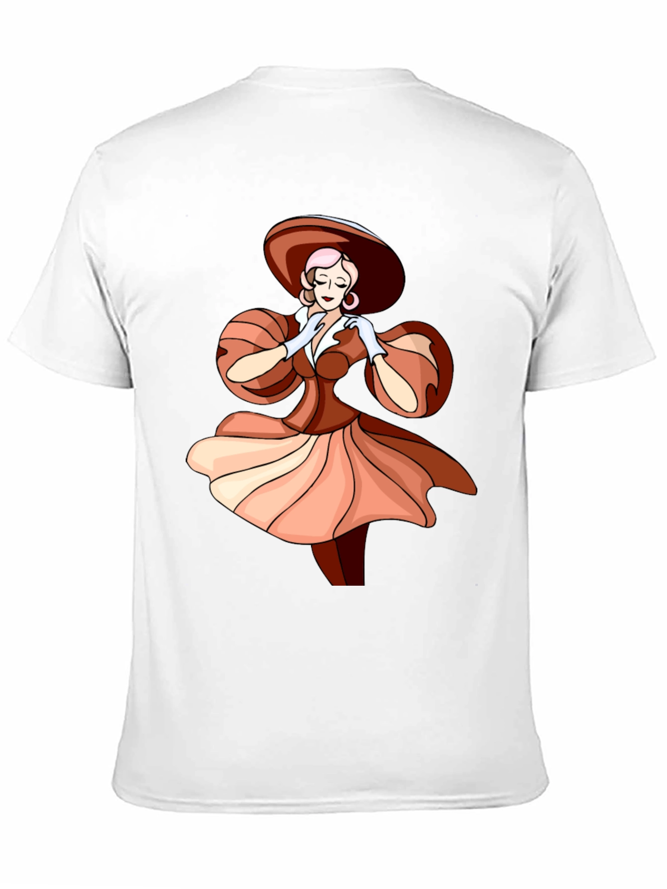 Vintage Lady Graphic Tee - Elegant Style