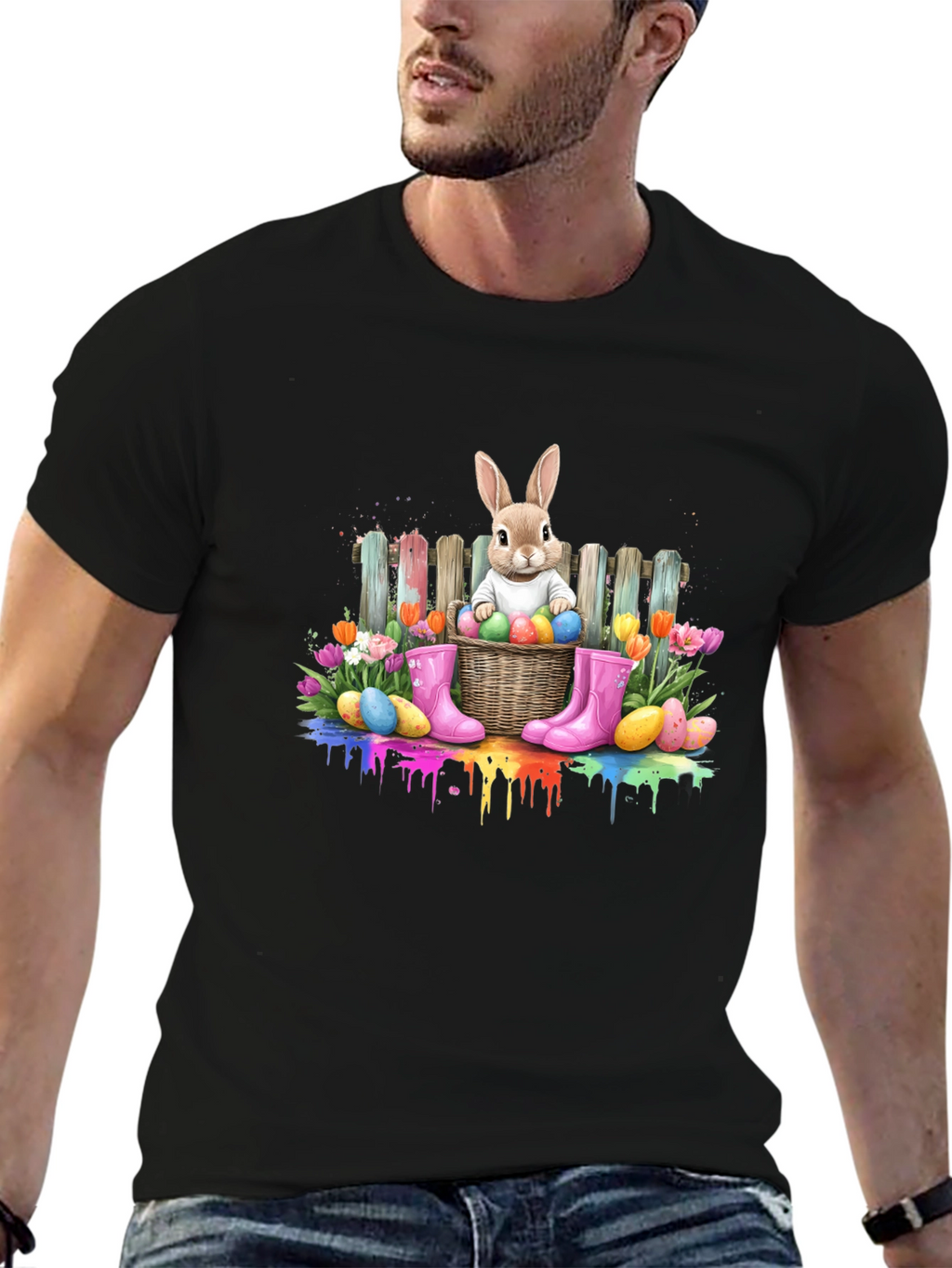 Easter Bunny Basket Graphic Tee