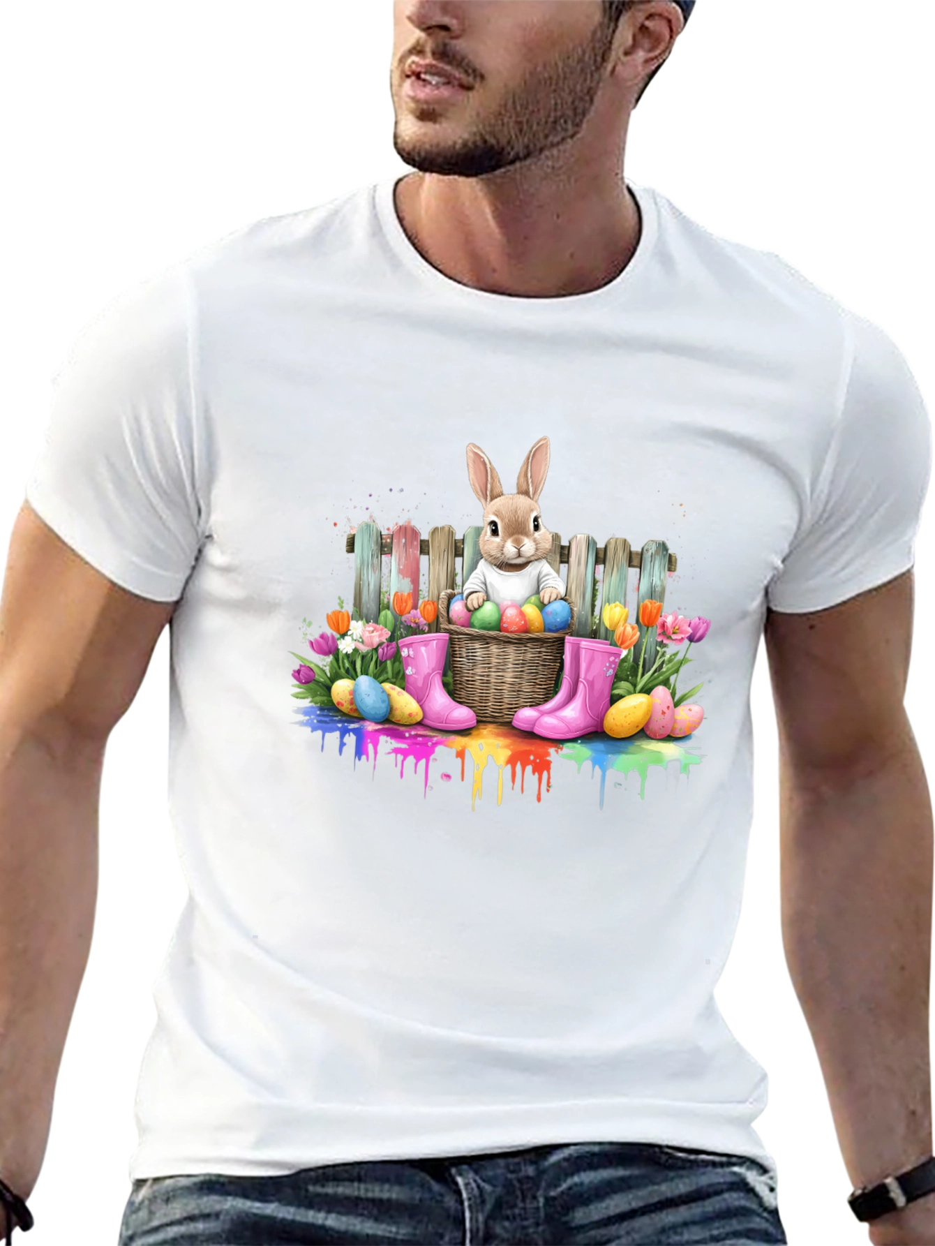 Easter Bunny Basket Graphic Tee