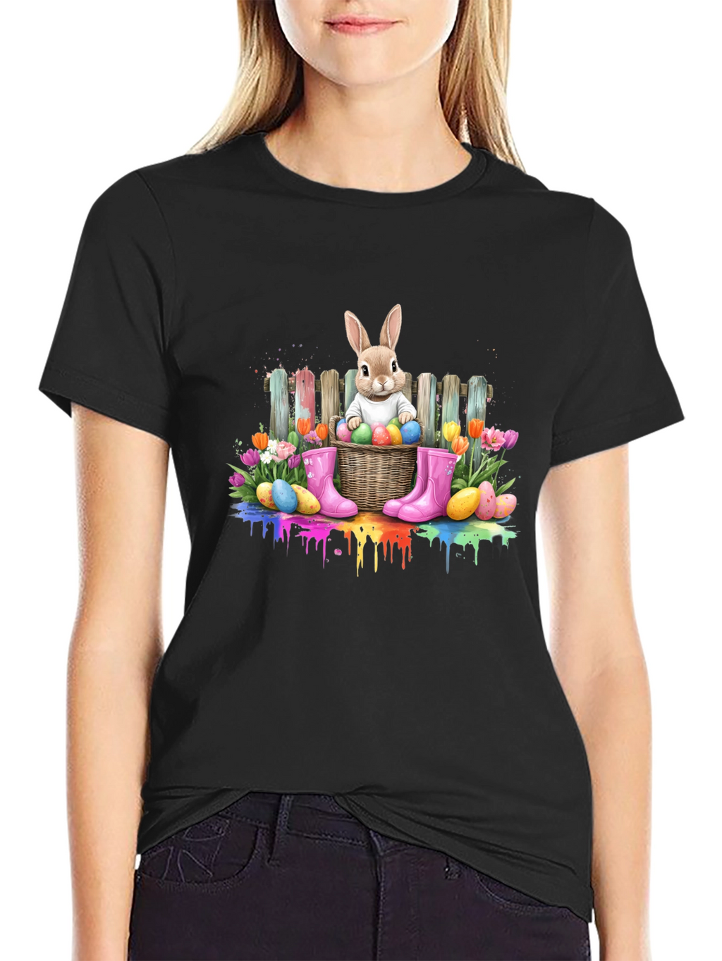 Easter Bunny Basket Graphic Tee
