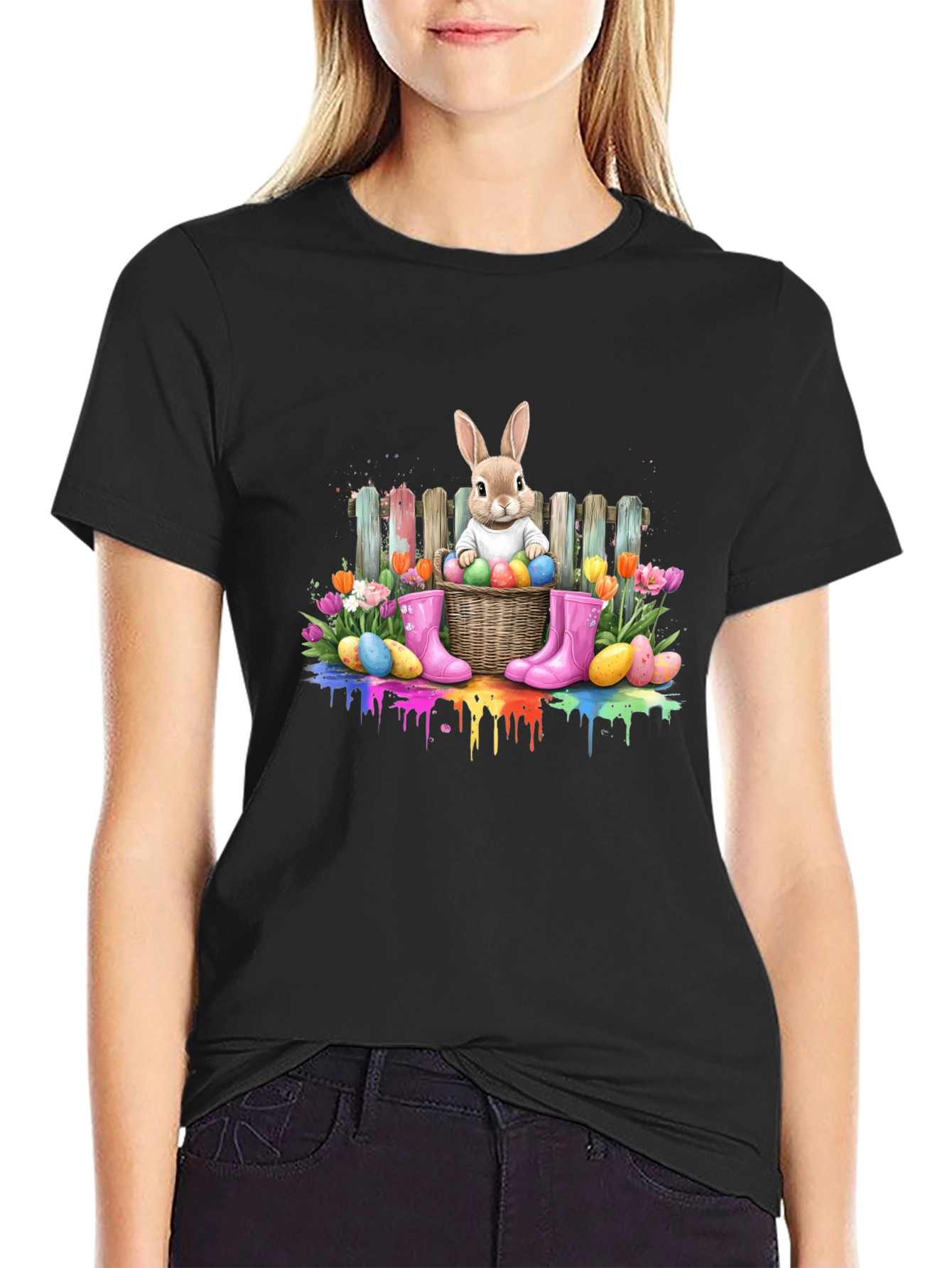 Easter Bunny Basket Graphic Tee
