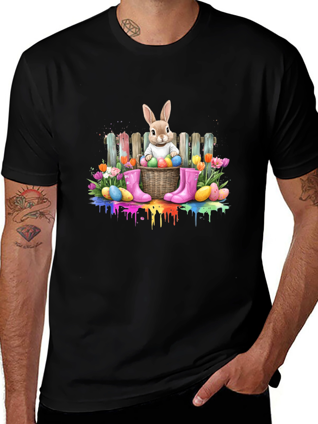 Easter Bunny Basket Graphic Tee